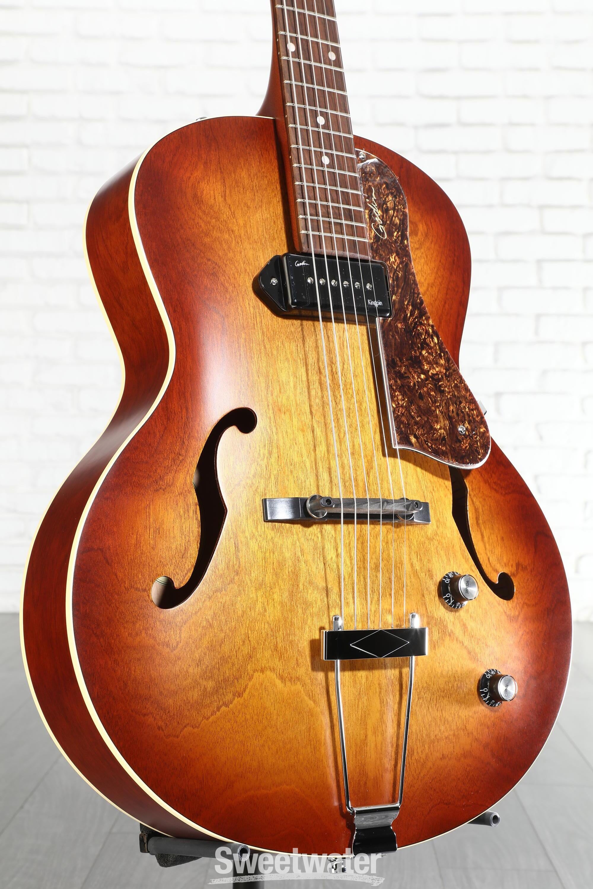 Godin 5th Avenue Kingpin Hollowbody Electric Guitar - Cognac Burst