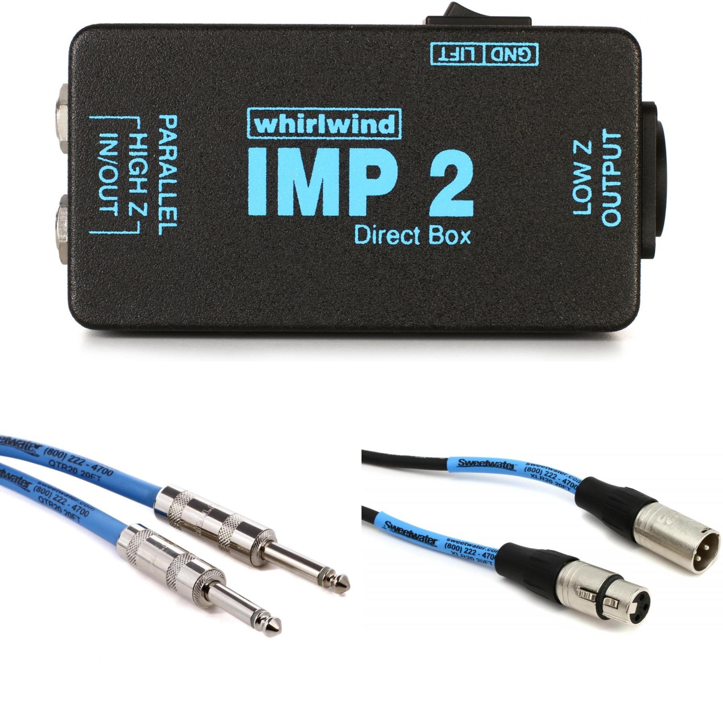 Whirlwind IMP2 Direct Box & Cable Package With Pro Co Cables | Sweetwater