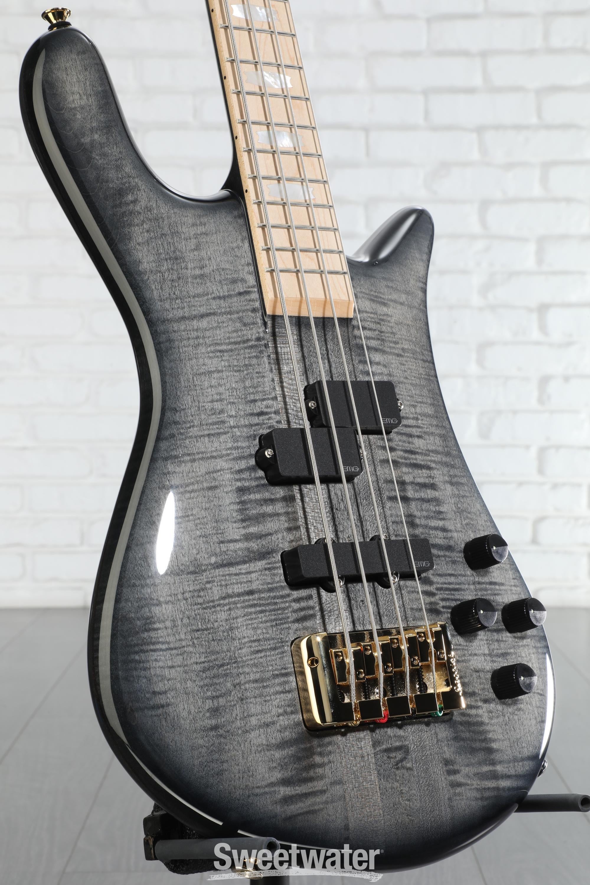 Spector Euro 4 LX Electric Bass Guitar - Black Stain Gloss, Maple