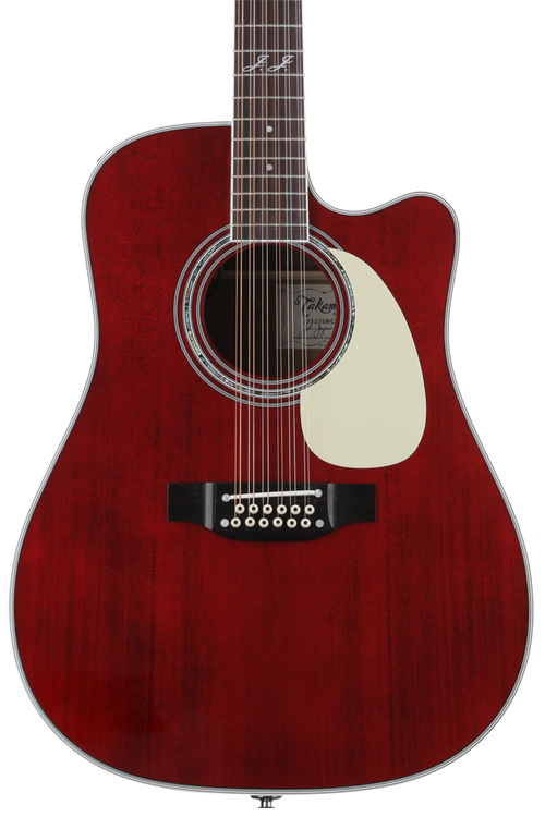 Takamine JJ325SRC-12 John Jorgenson 12-string Acoustic-electric Guitar -  Gloss Red