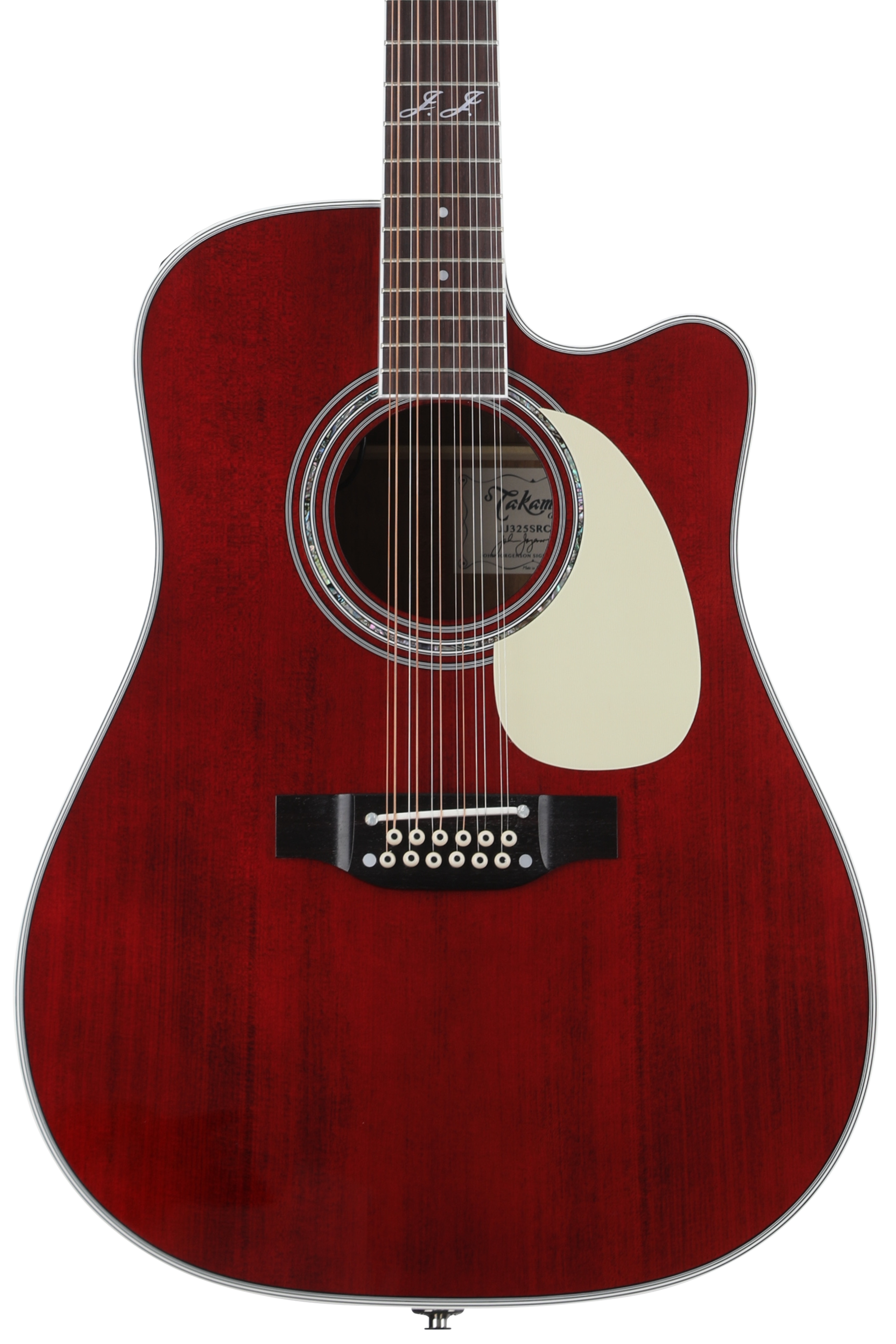 Takamine JJ325SRC-12 John Jorgenson, 12-String Acoustic-Electric - Gloss Red | Sweetwater