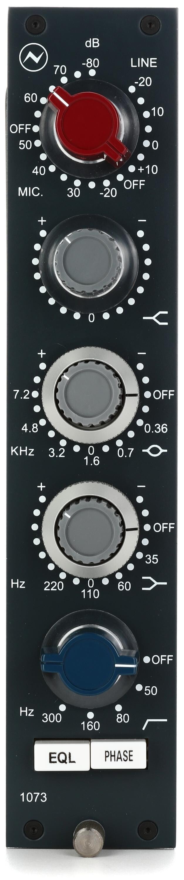 Neve 1073 80-series Microphone Preamp & EQ (vertical) | Sweetwater