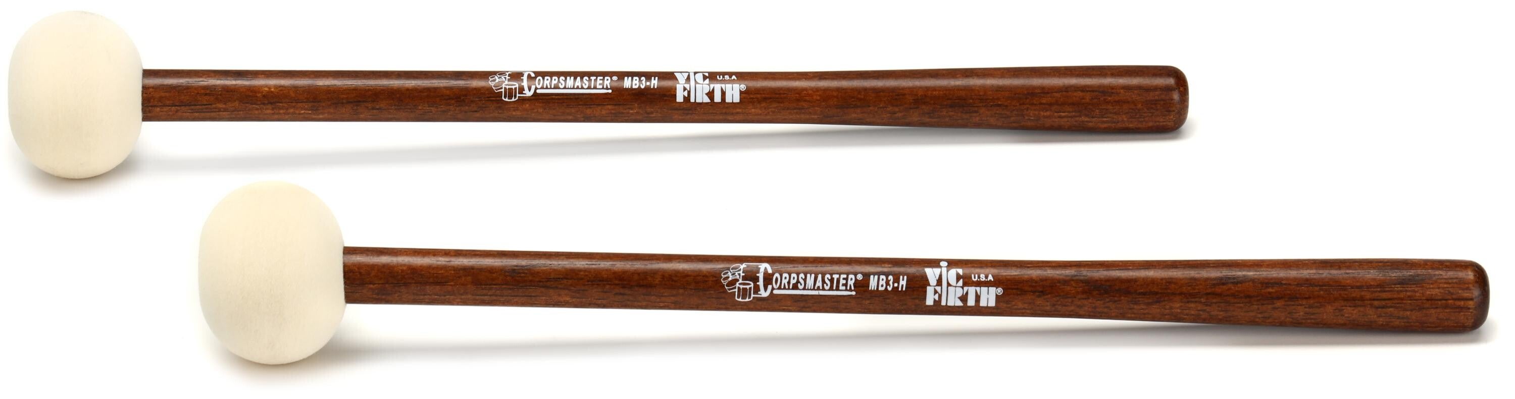 MB2S - Corpsmaster Bass Mallets - Medium Head, Soft – Vic Firth