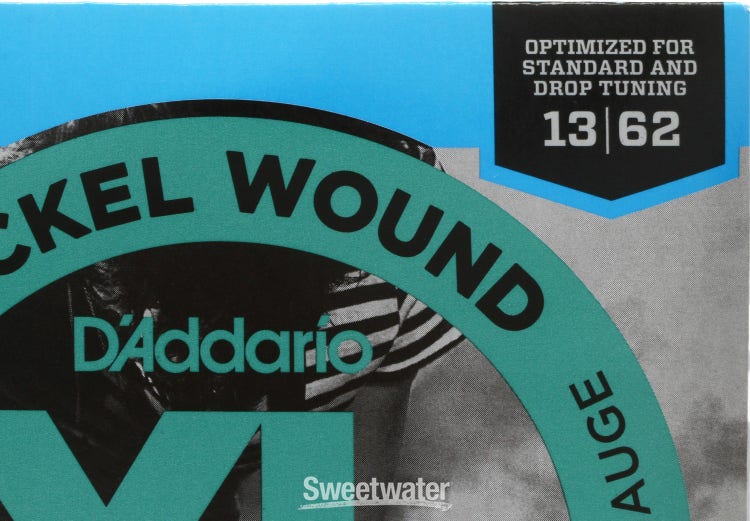 D'Addario EXL158 XL Nickel Wound Electric Baritone Guitar Strings - .013-.062 Light