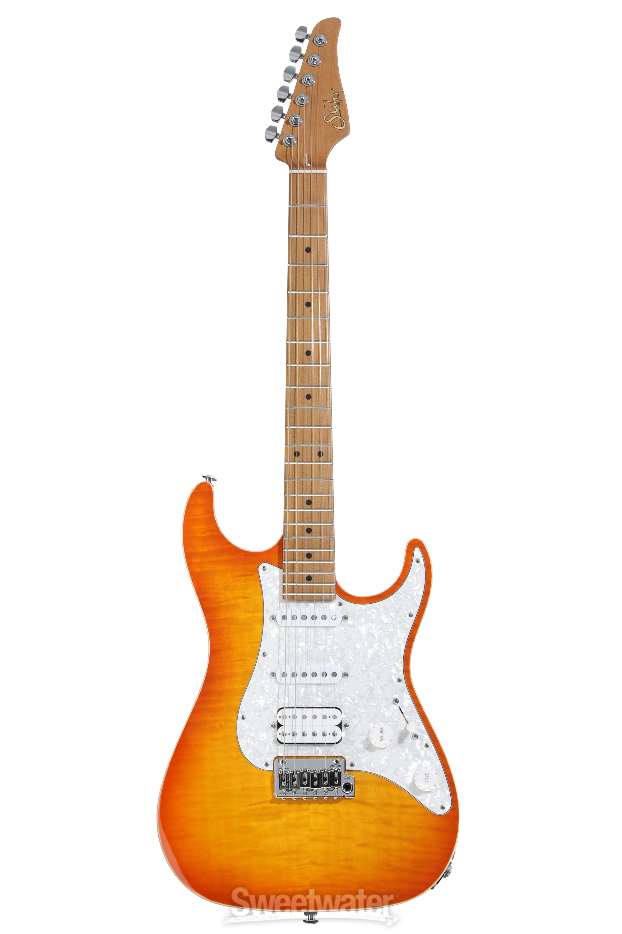 ギター Suhr Standard Plus Flame Maple Suhr Standard Plus Electric Guitar - Trans Honey Amber Burst