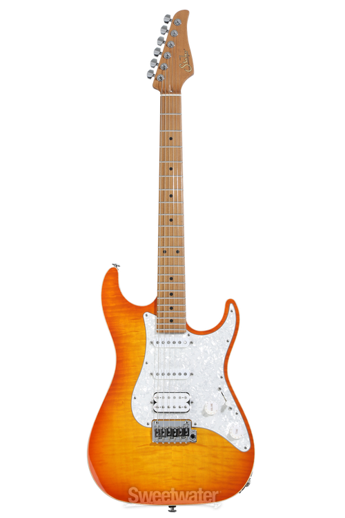 ギター Suhr Standard Plus Roasted Maple Suhr Standard Plus Guitar, Bahama Blue, Roasted Maple