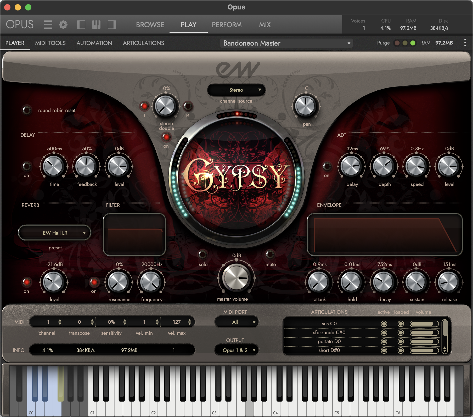 Photo of EastWest Gypsy Virtual Instrument Software