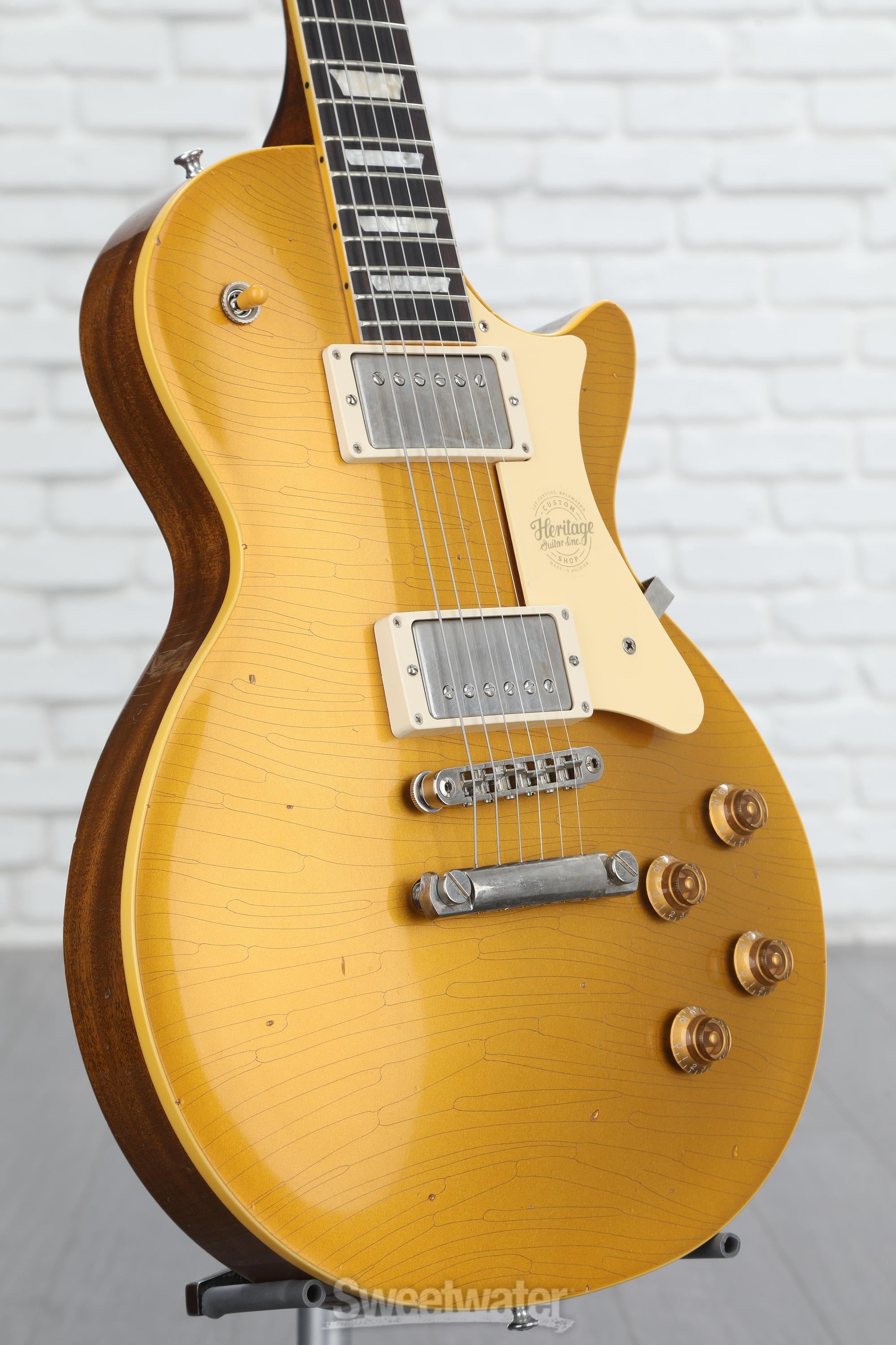 Heritage Artisan Aged Custom Core H-150 Electric Guitar - Gold Top