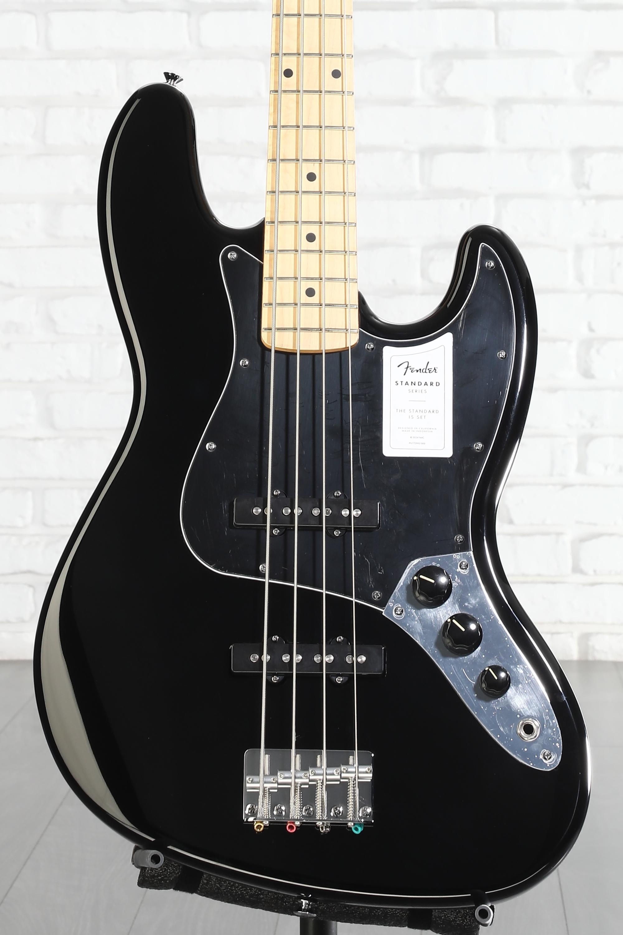 Fender Standard Jazz Bass - Black, Maple Fingerboard | Sweetwater