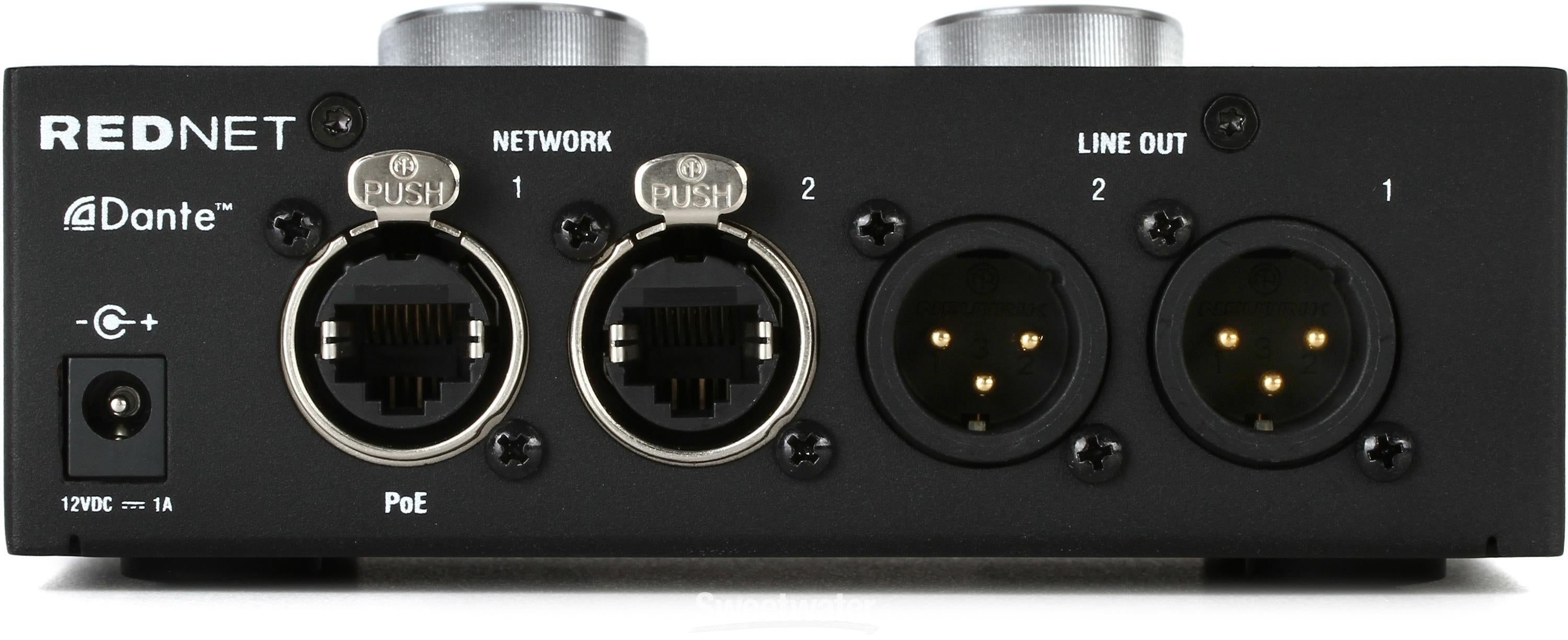 Focusrite RedNet AM2 Dante Stereo Output Device | Sweetwater