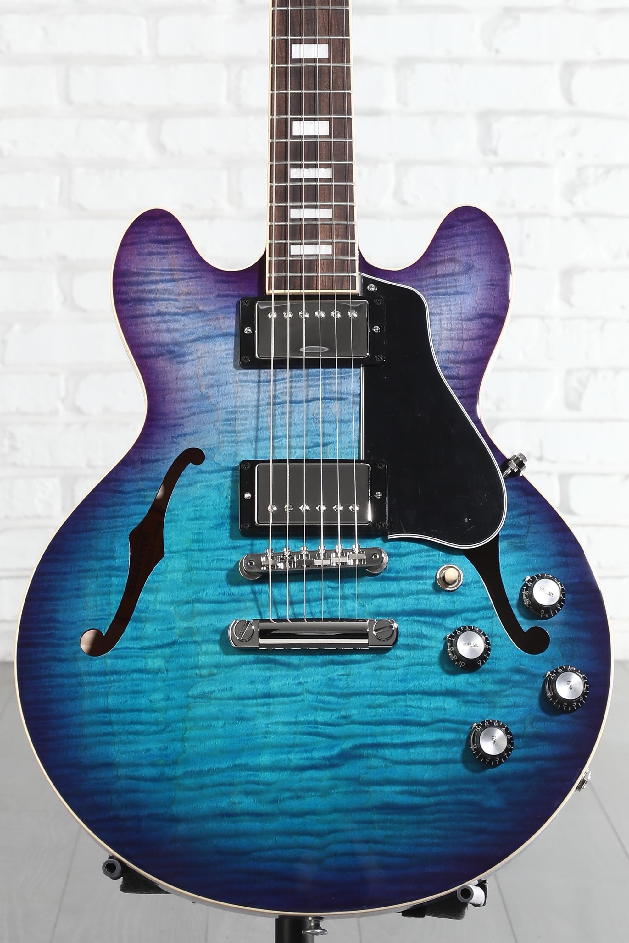 ギター Gibson ES-339 Figured Blueberry Burst Gibson ES-339 Figured Electric Guitar - Blueberry Burst | Sweetwater