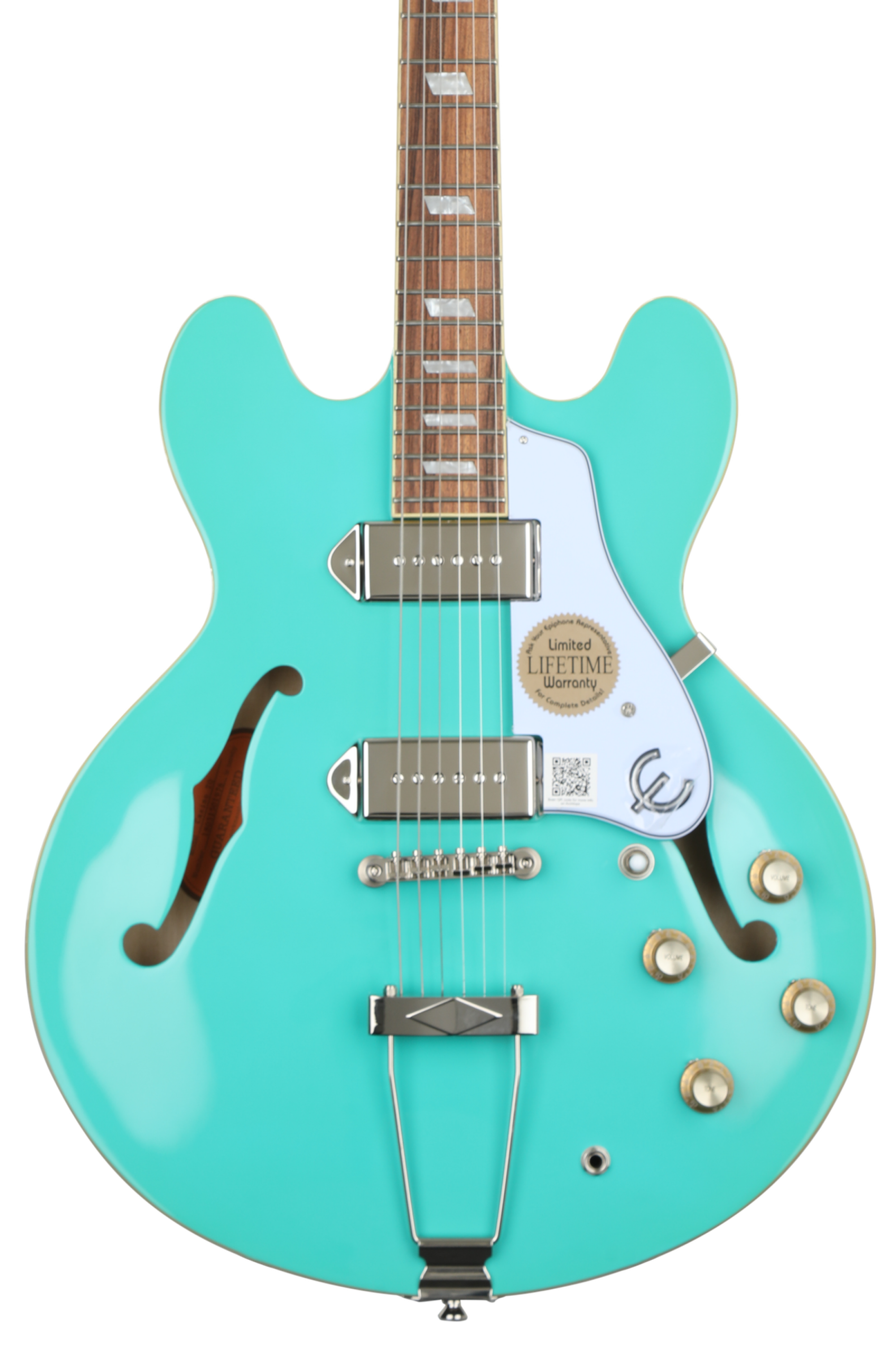 Epiphone Casino Archtop Hollowbody Electric Guitar - Turquoise | Sweetwater