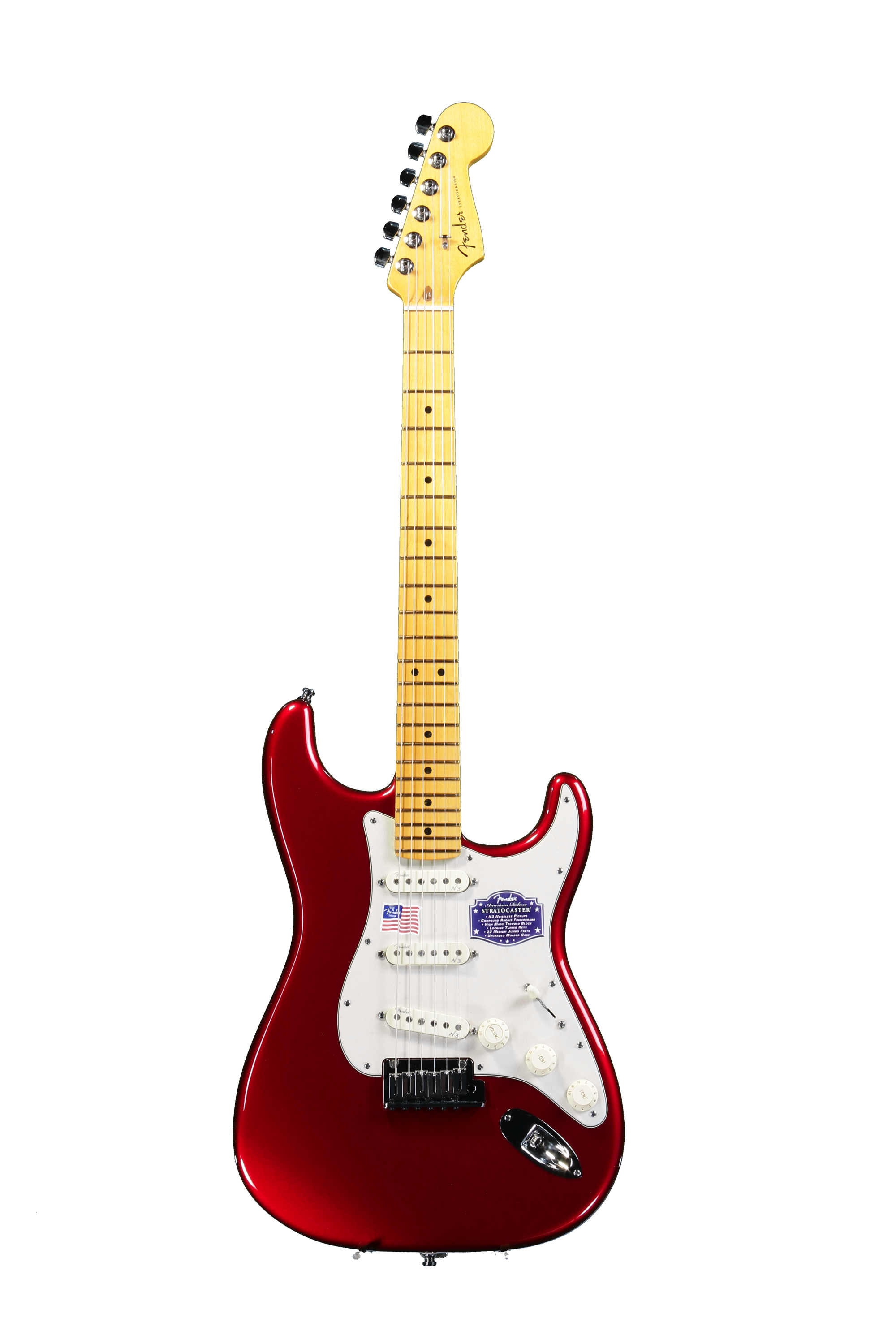 Fender American Deluxe Strat V Neck - Candy Apple Red | Sweetwater