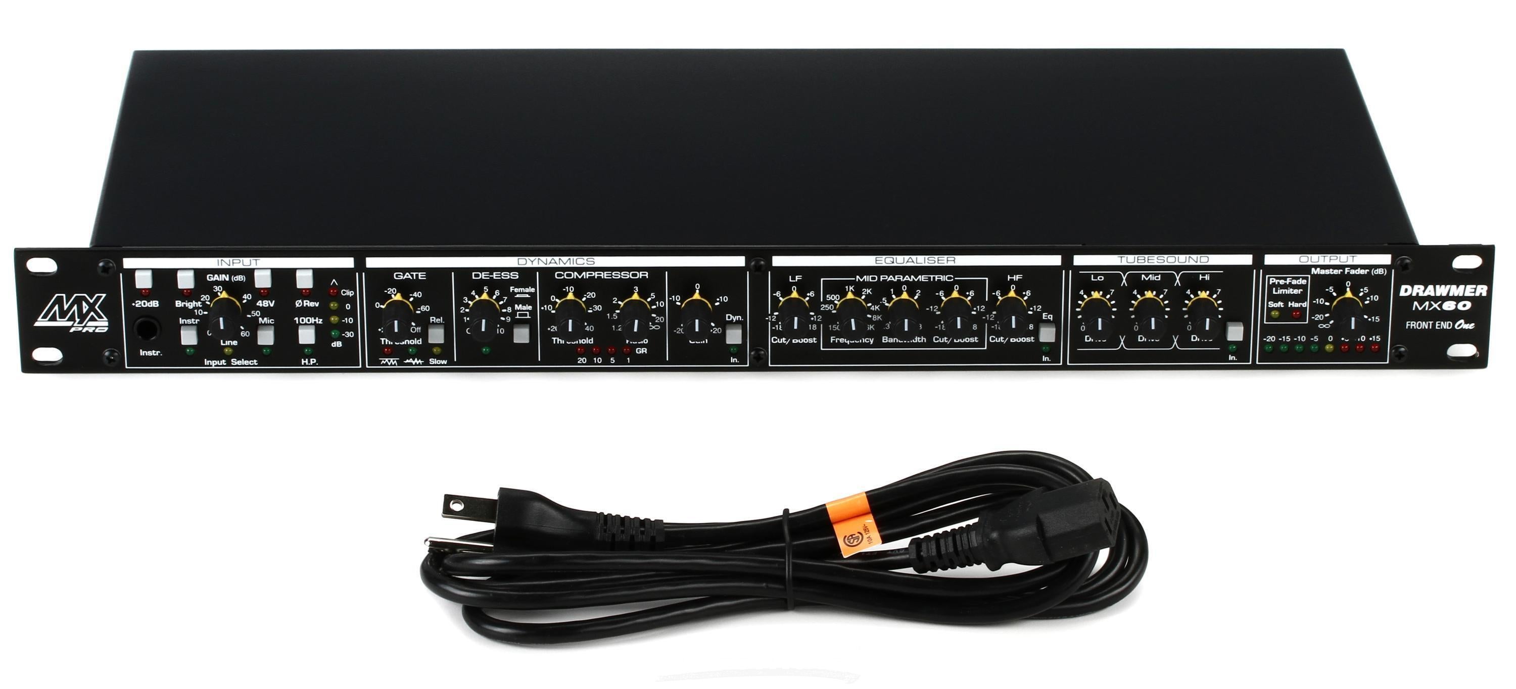 Drawmer MXPro-60 Front End One Channel Strip with Multi-band Tube Saturation