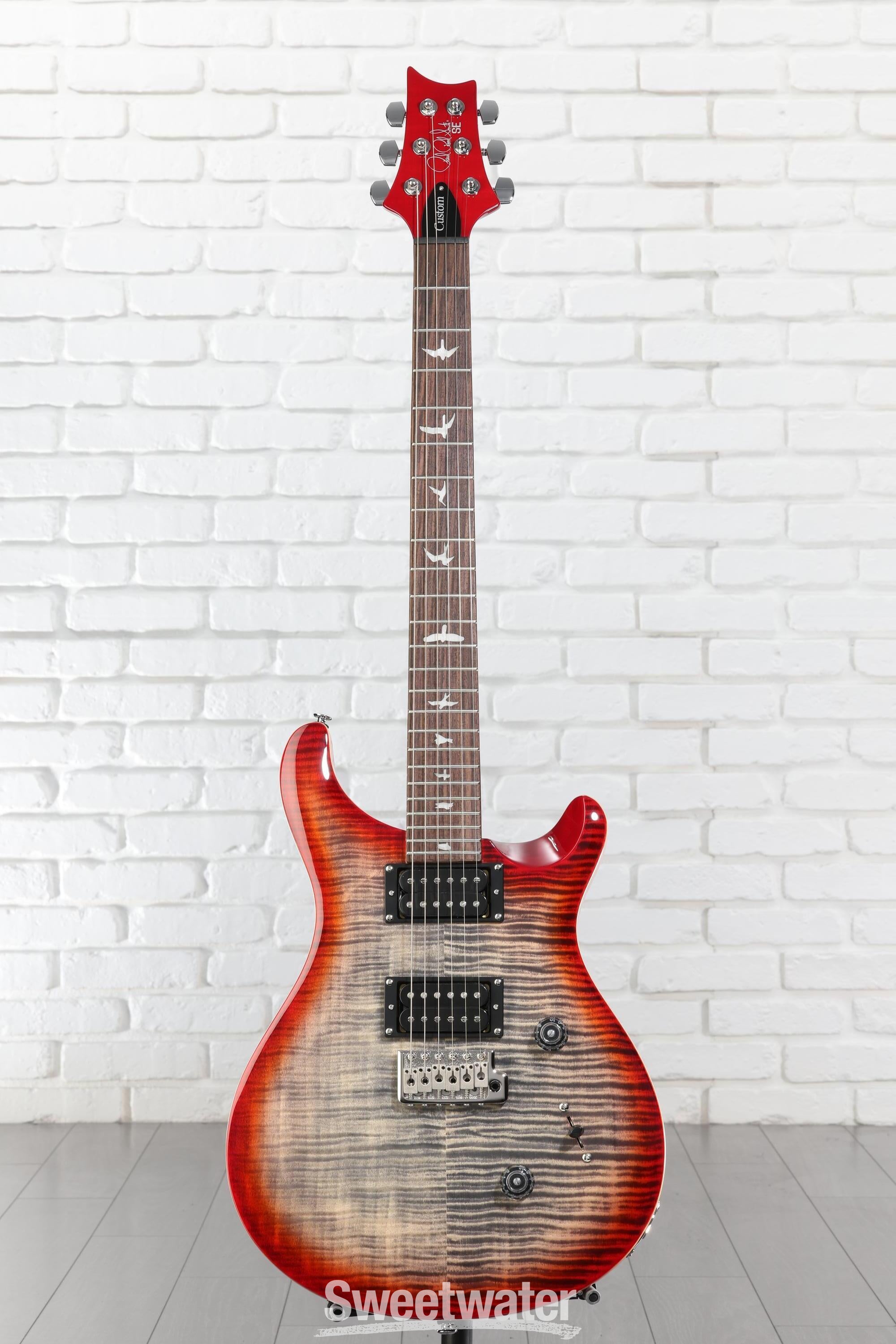 PRS SE Custom 24 Electric Guitar - Charcoal Cherry Burst | Sweetwater