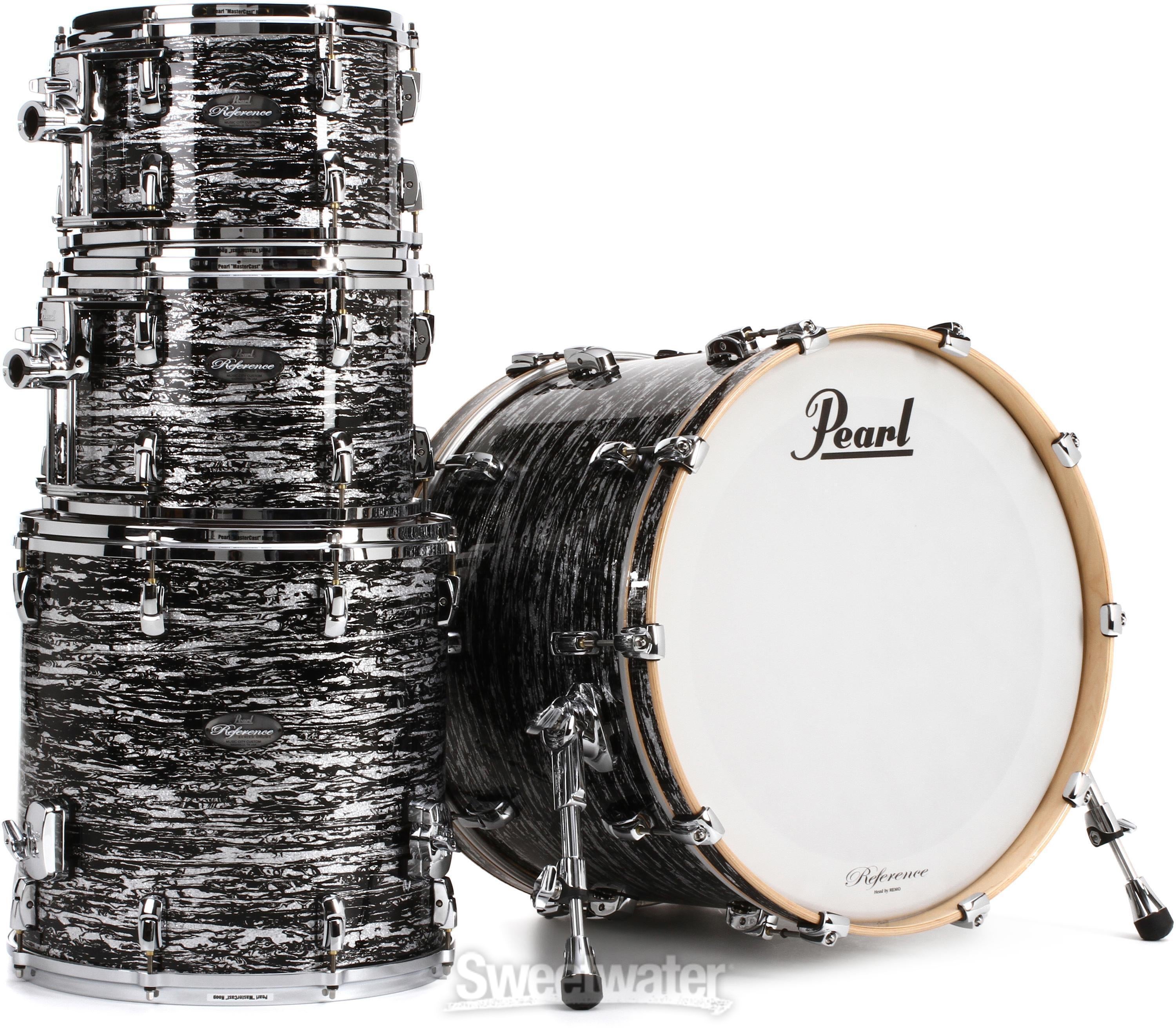 Pearl Music City Custom Reference RF422/C 4-piece Shell Pack - Black Oyster  Glitter