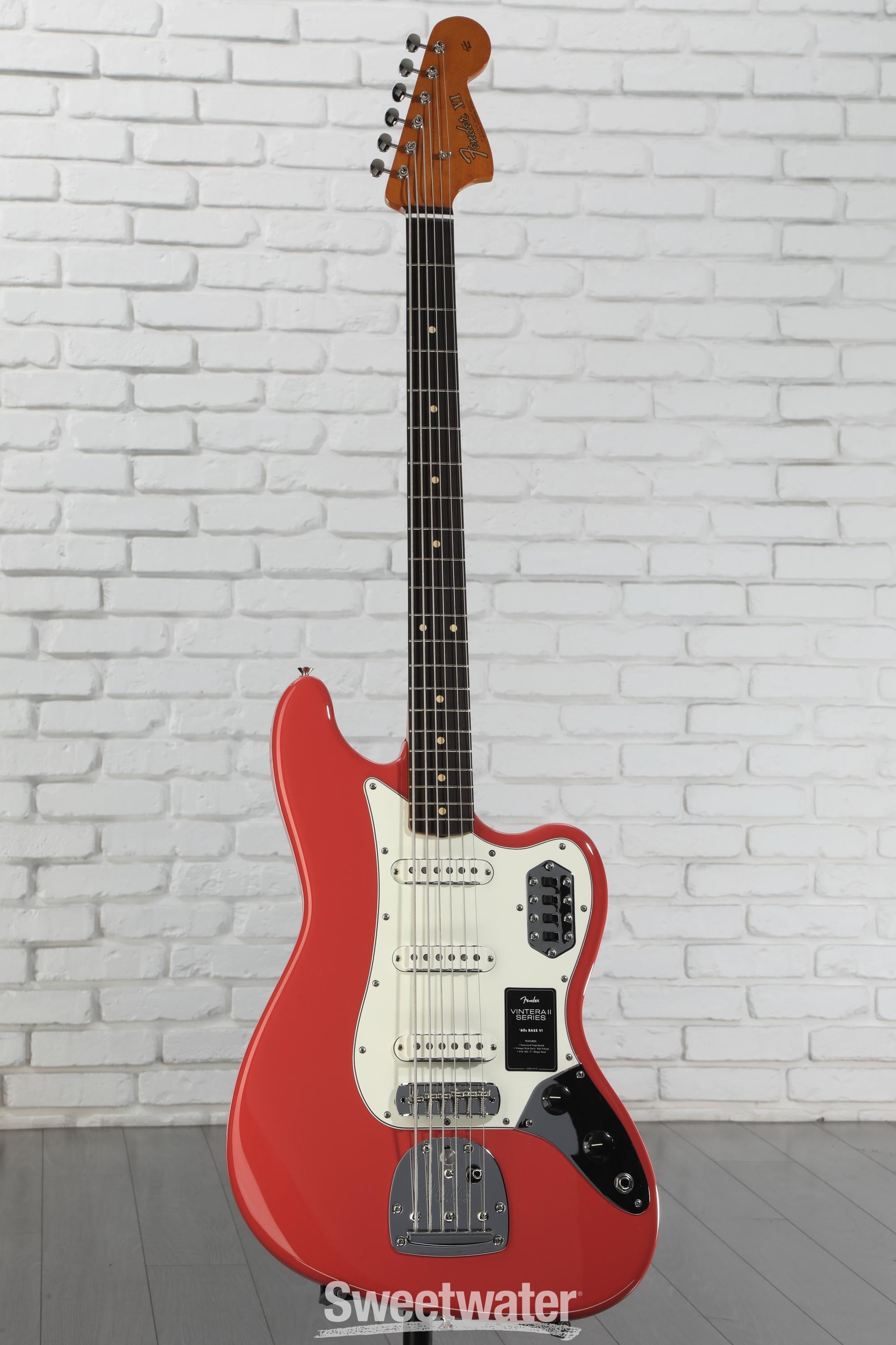 Fender Vintera II '60s Bass VI - Fiesta Red | Sweetwater