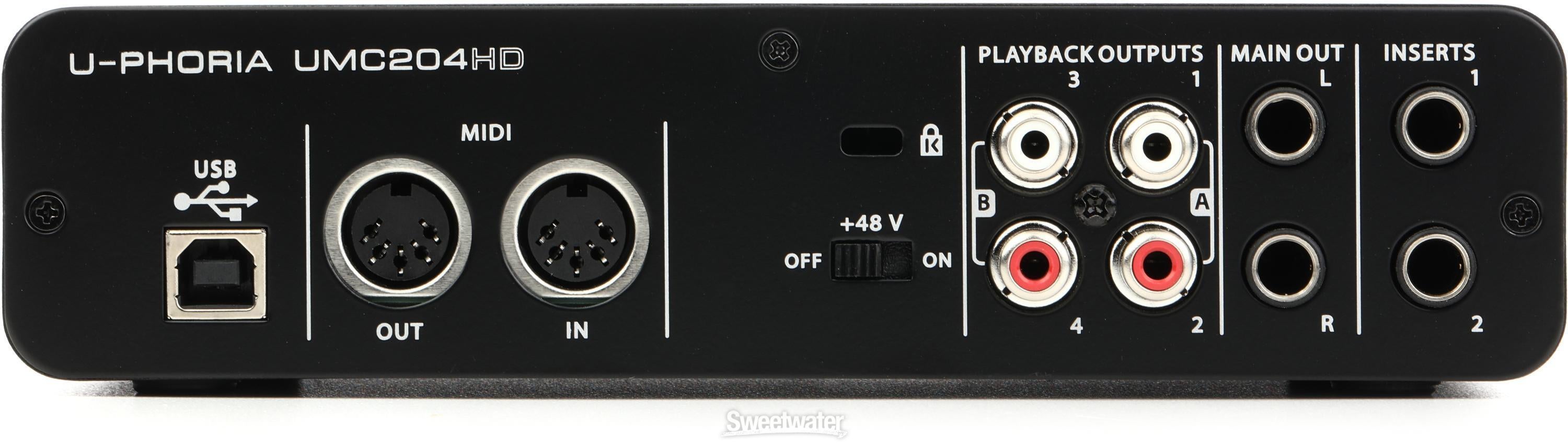 Behringer U-Phoria UMC204HD USB Audio Interface | Sweetwater