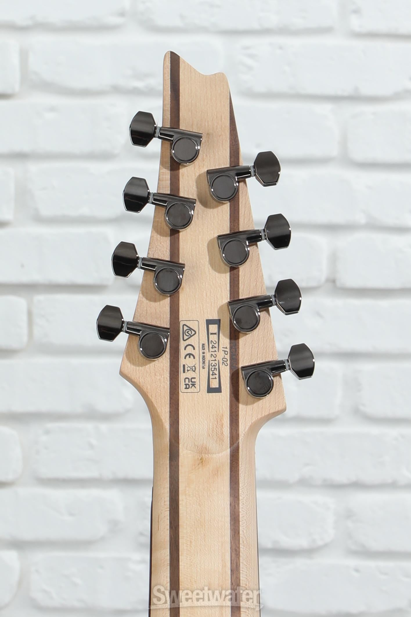 Ibanez rgms8/bk 8弦ギター Ibanez RGMS8 Multi-Scale 8-String Electric Guitar Black