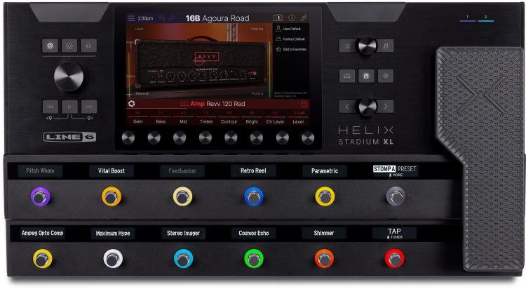 Line 6 Helix Stadium XL Amp Modeler and FX Processor with Case