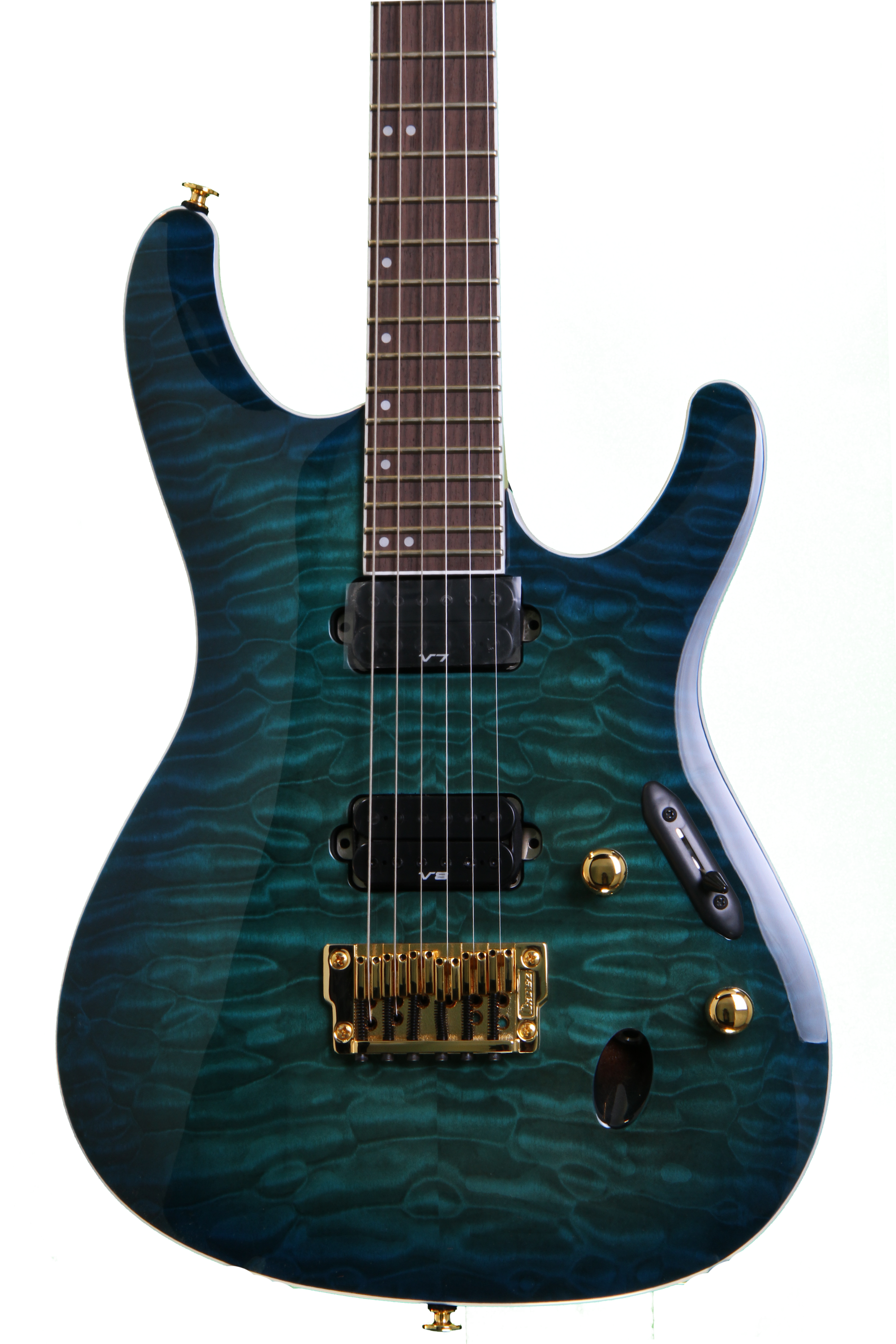 Ibanez S5521Q - Nebula Green Burst | Sweetwater