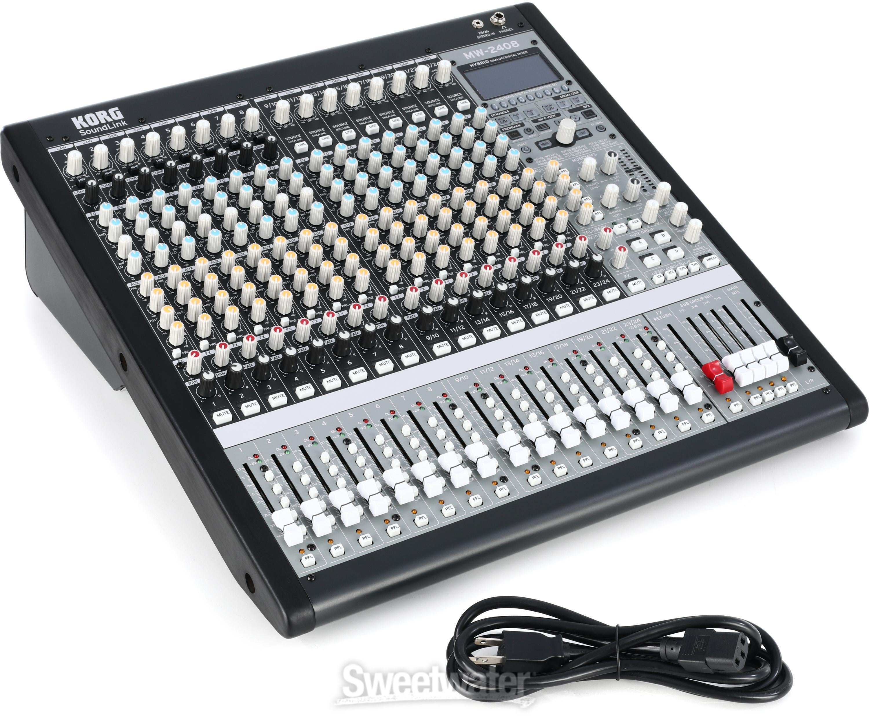 KORG MW-2408 ハイブリッドミキサー MW-2408/1608 - HYBRID ANALOG/DIGITAL MIXER | KORG (USA)
