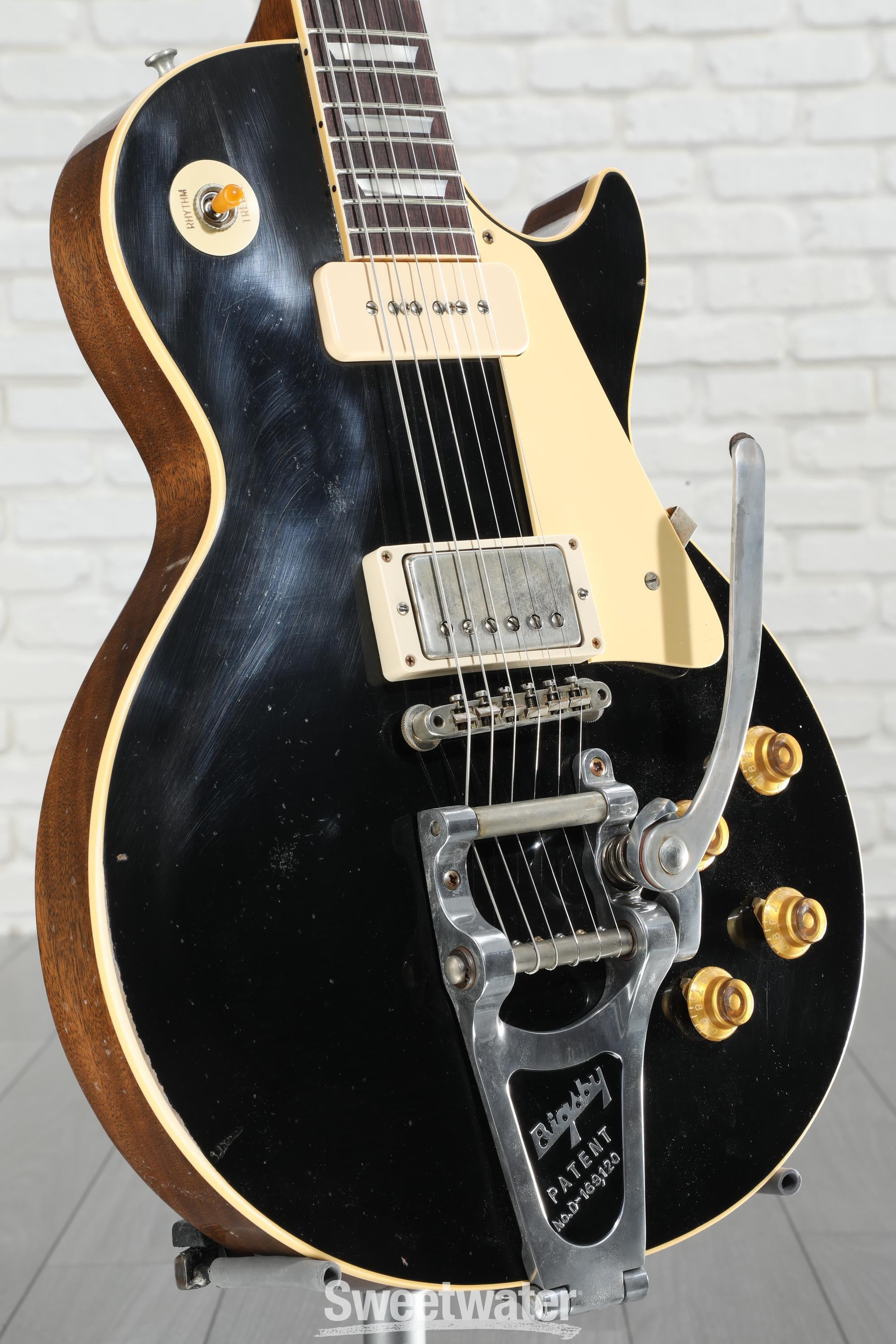 ギター 56 Les Paul Custom With Bigsby Ebony VOS Gibson Les Paul 56 Ebony Bigsby LA – United States