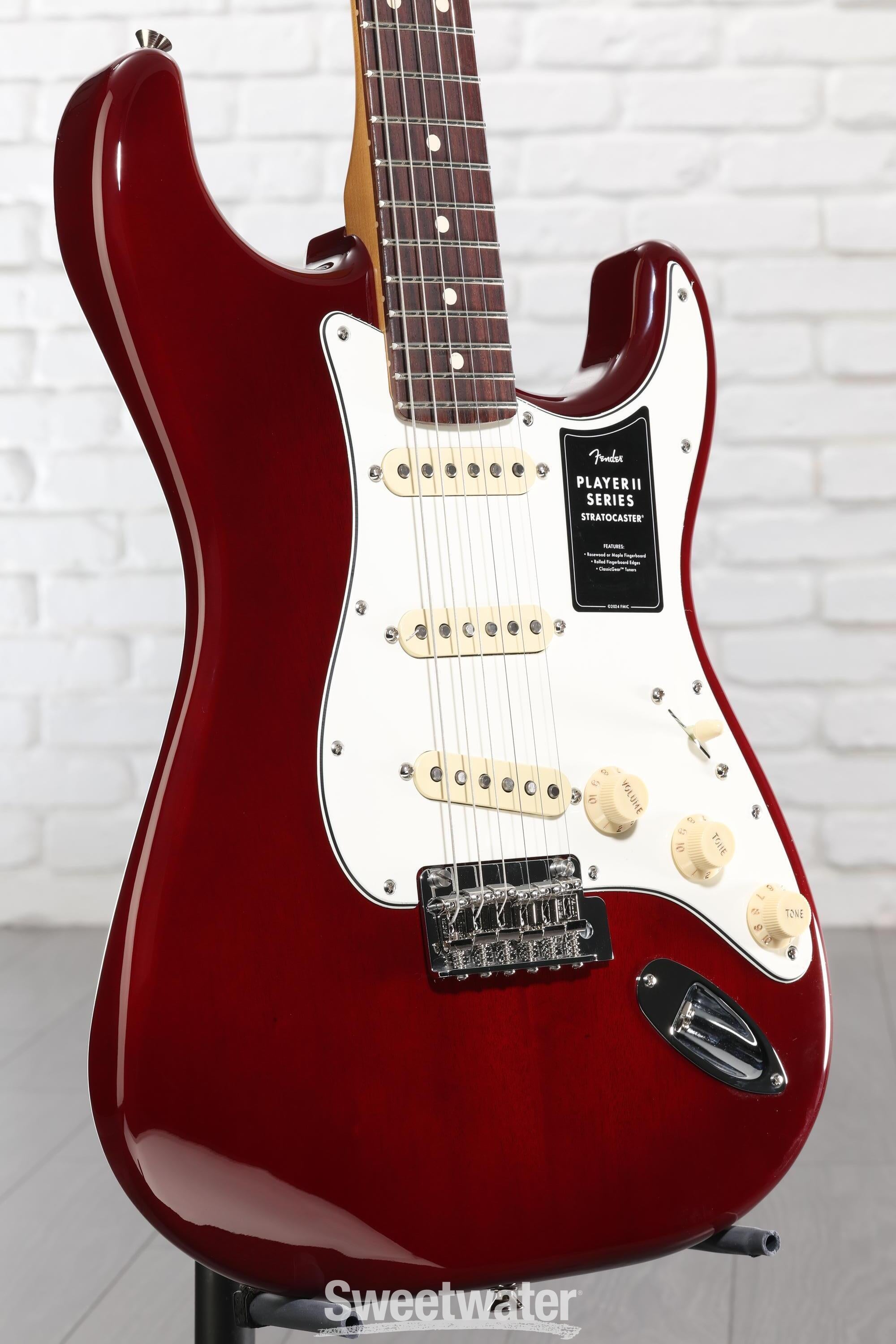 Photo of Fender Player II Stratocaster Electric Guitar - Transparent Cherry Burst with Rosewood Fingerboard