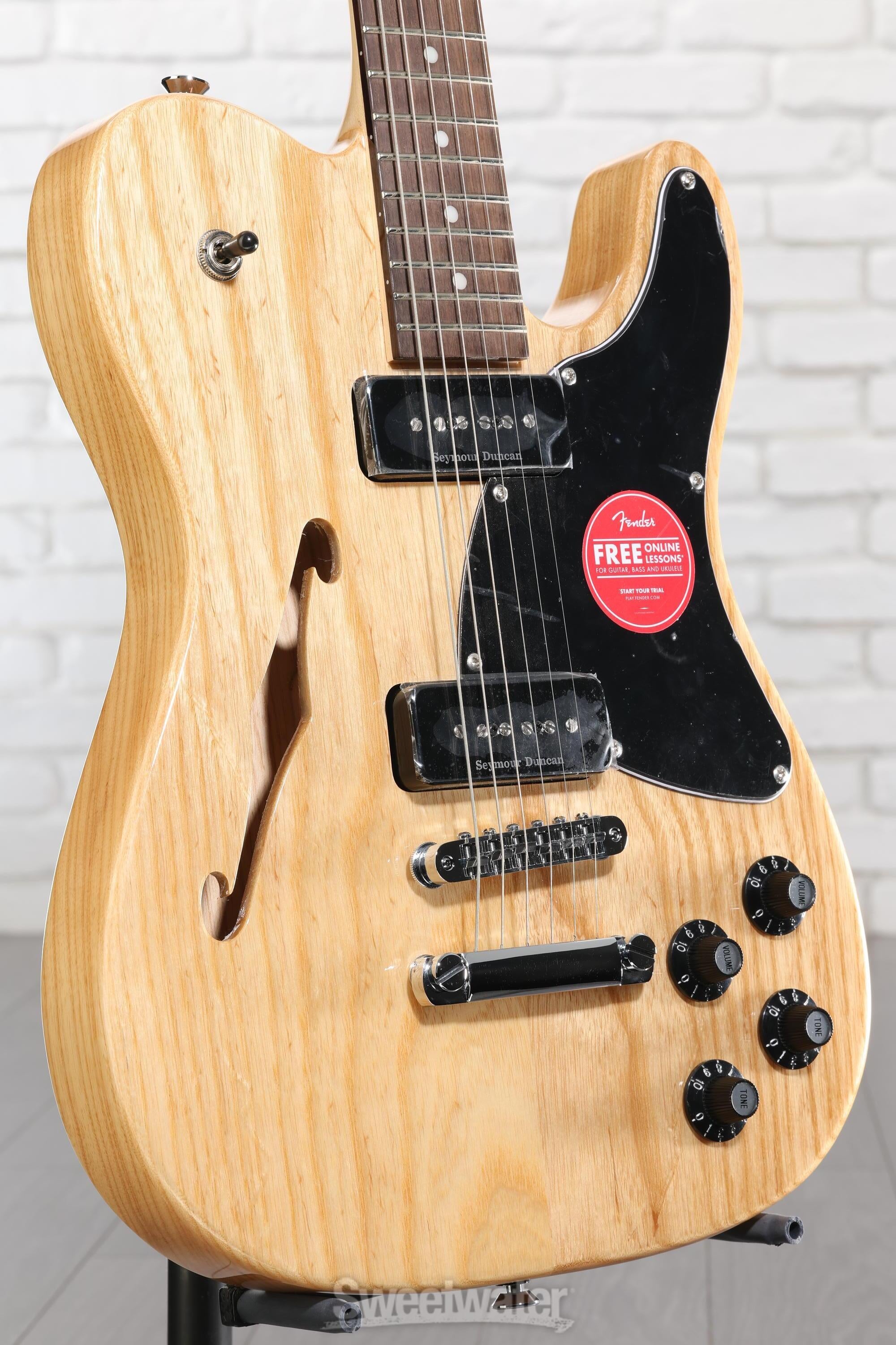 Photo of Fender Jim Adkins JA-90 Telecaster Thinline Semi-hollowbody Electric Guitar - Natural with Indian Laurel Fingerboard