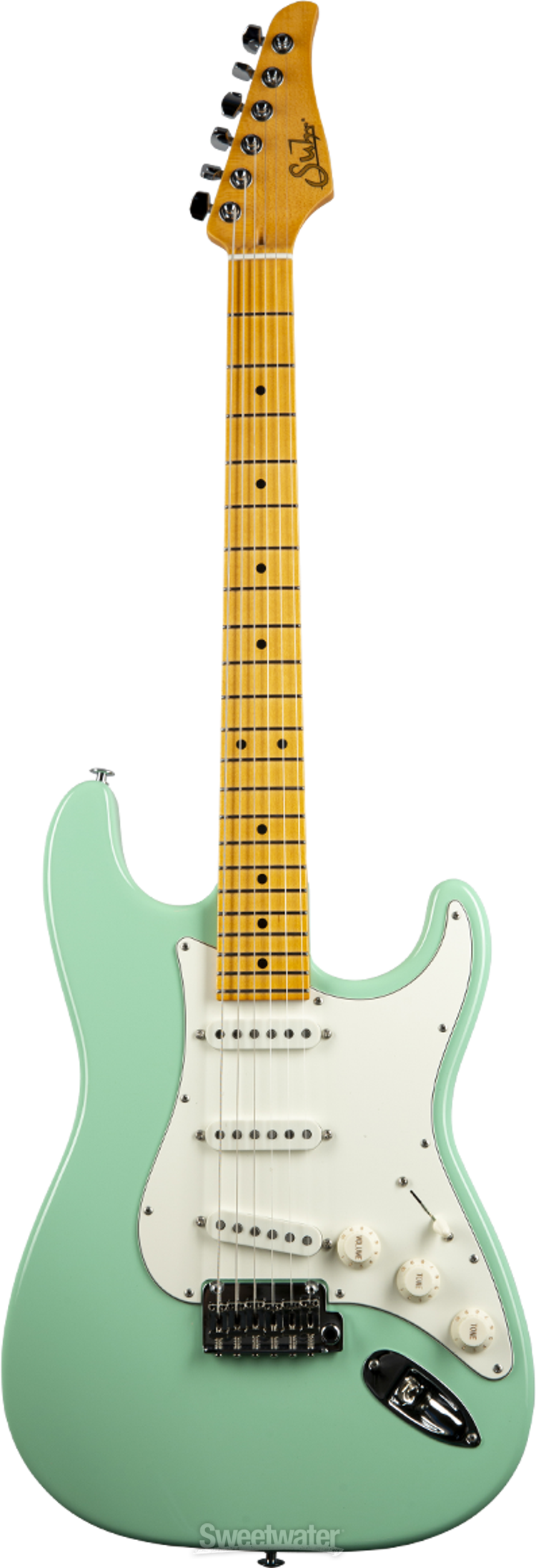Suhr Classic S Antique SSS Electric Guitar - Surf Green with Maple