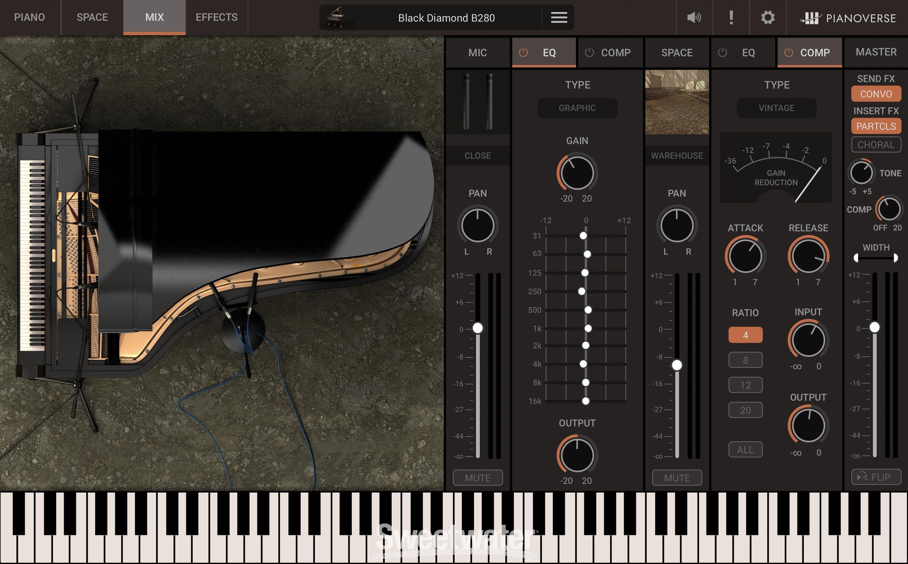 IK Multimedia Pianoverse Black Diamond B280 Virtual Grand Piano