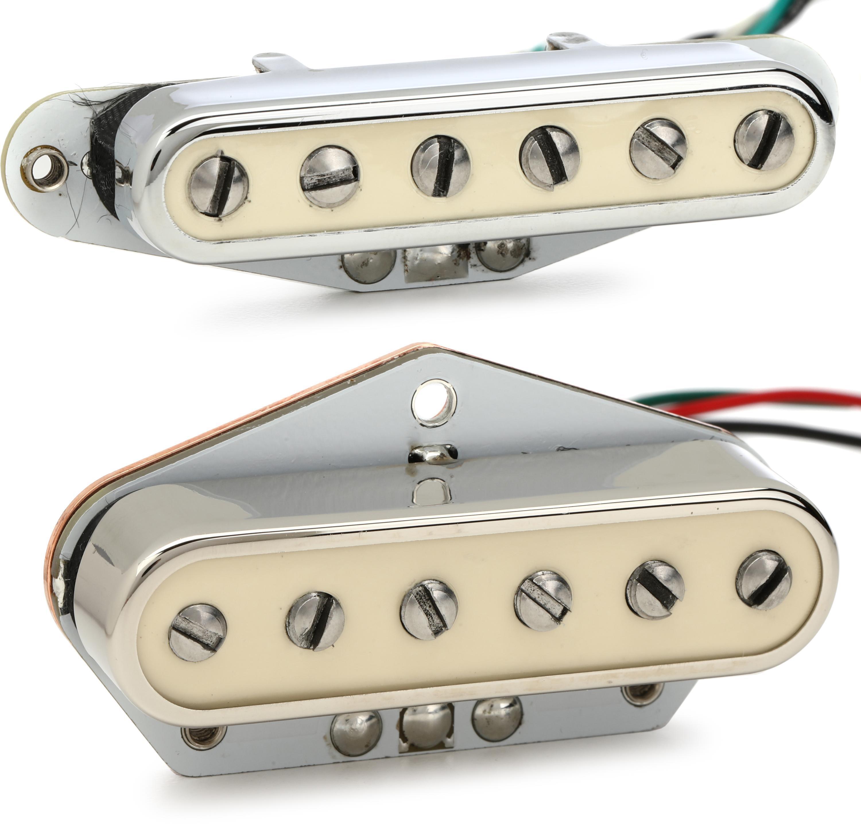 Cobalt Chrome Telecaster Pickup Set - Sweetwater