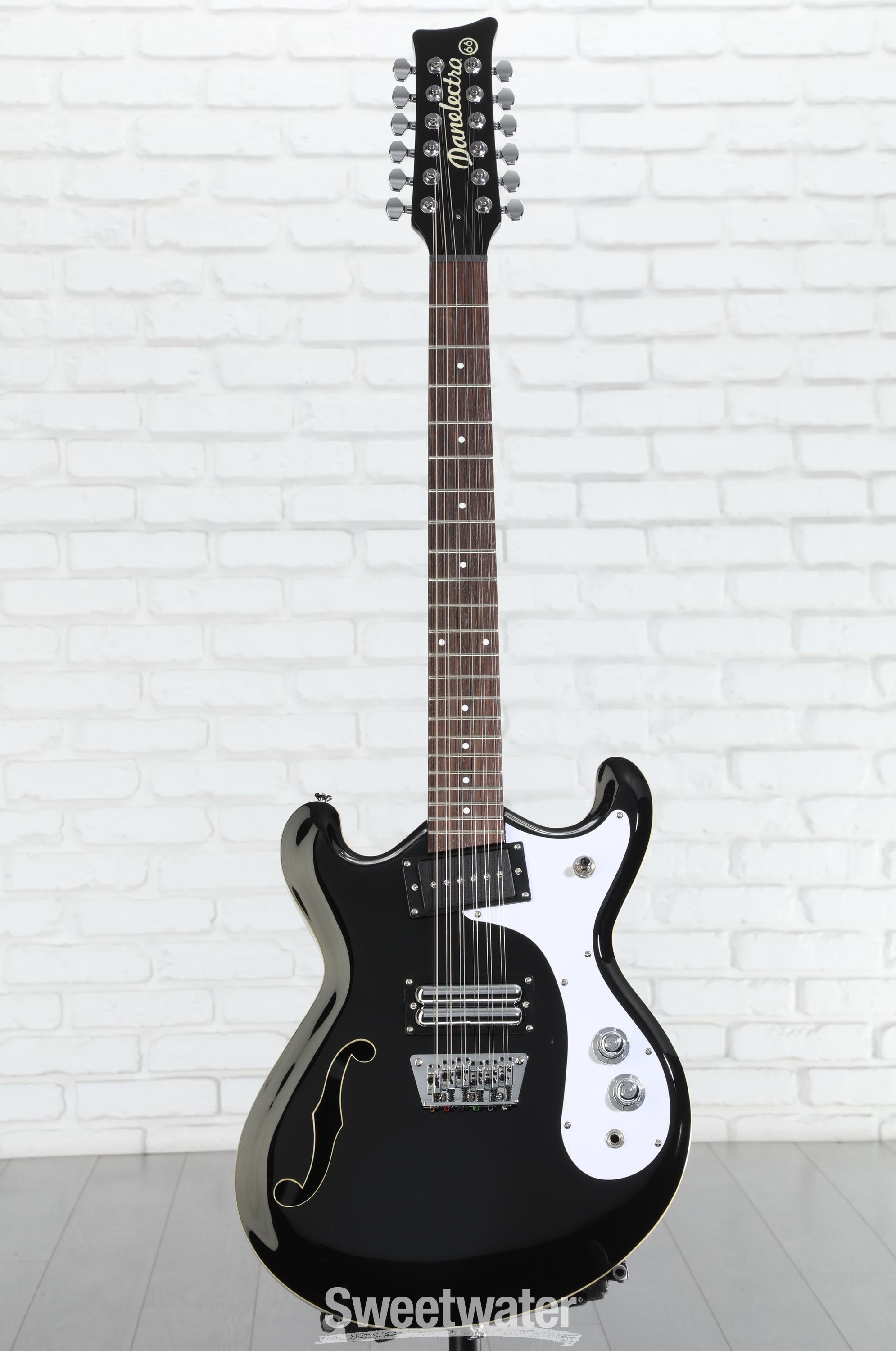 Dan Electro 12弦guitar　Black Danelectro 66-12, 12-string Electric Guitar - Limo Black | Sweetwater