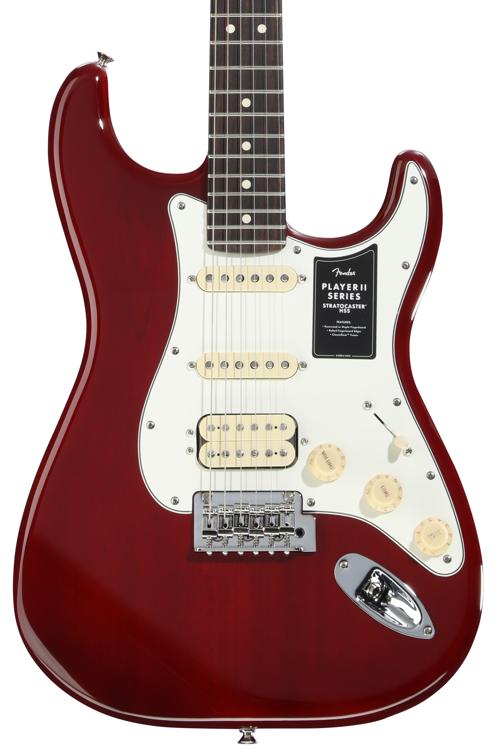 Fender Player II Stratocaster HSS エレキギター Fender Player II Stratocaster HSS Electric Guitar - Transparent