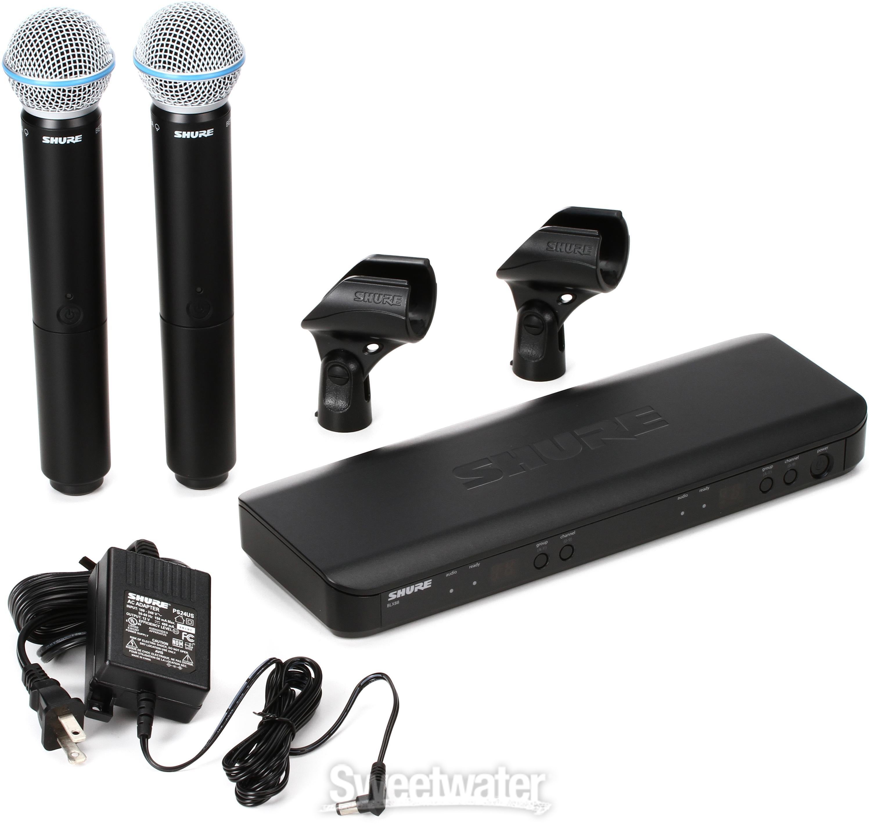Shure BLX288/B58 Dual Channel Wireless Handheld Microphone System