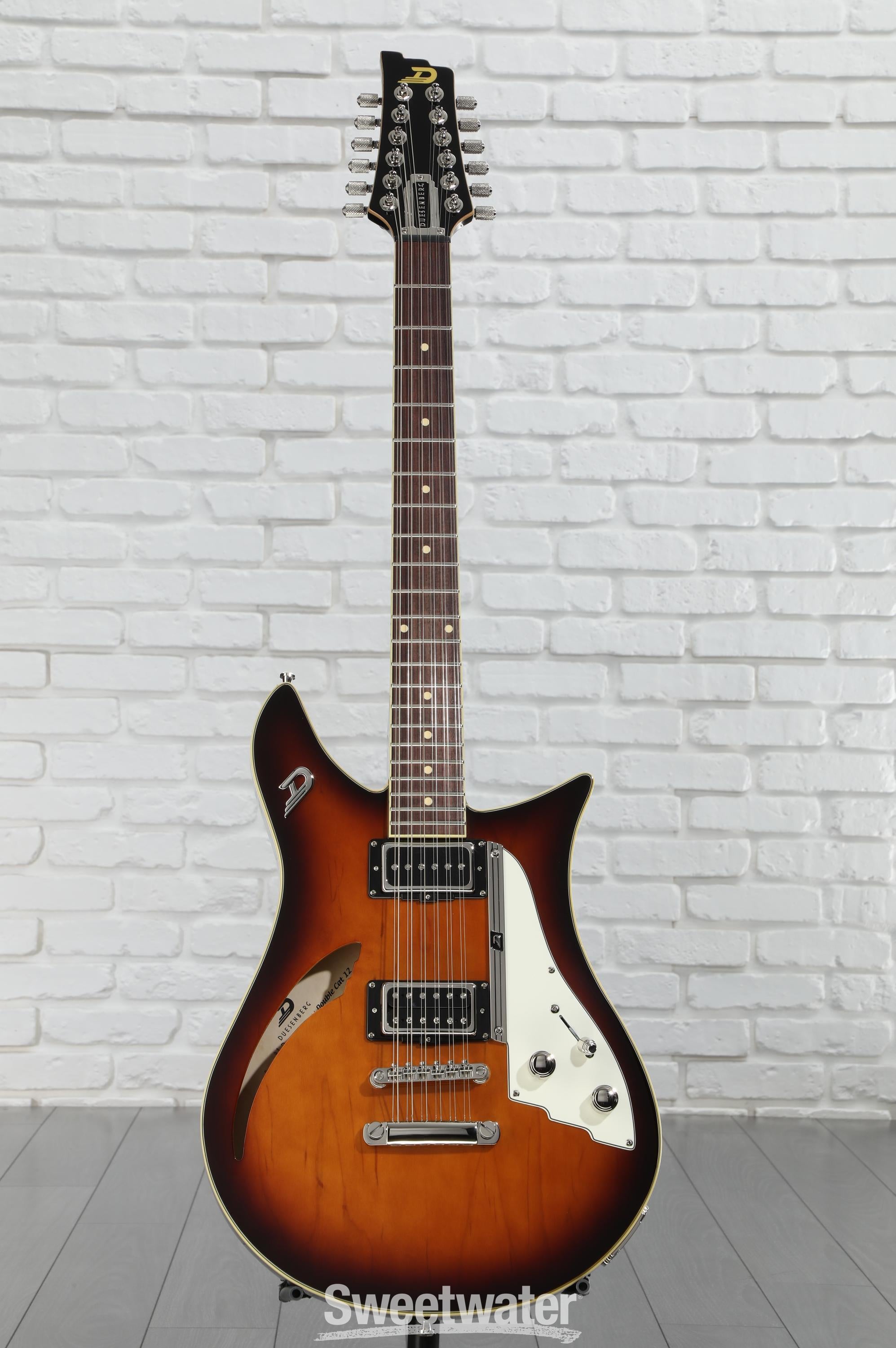 ギター Duesenberg DDC-FB Double Cat Fire Burst Duesenberg Double Cat 12-string Electric Guitar - Vintage Burst