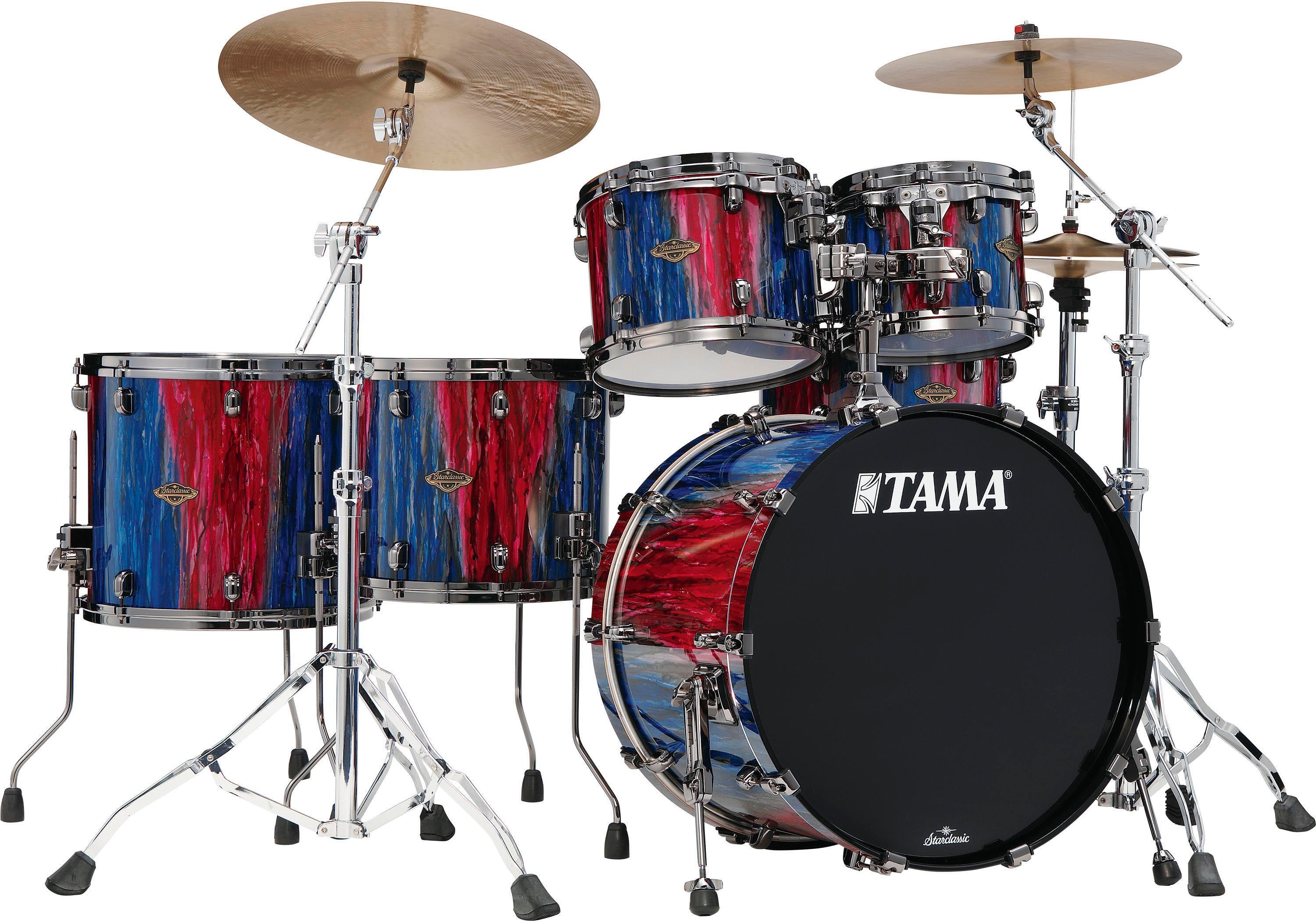 Photo of Tama Starclassic Walnut/Birch 5-piece Shell Pack - Crimson Sapphire Cascade