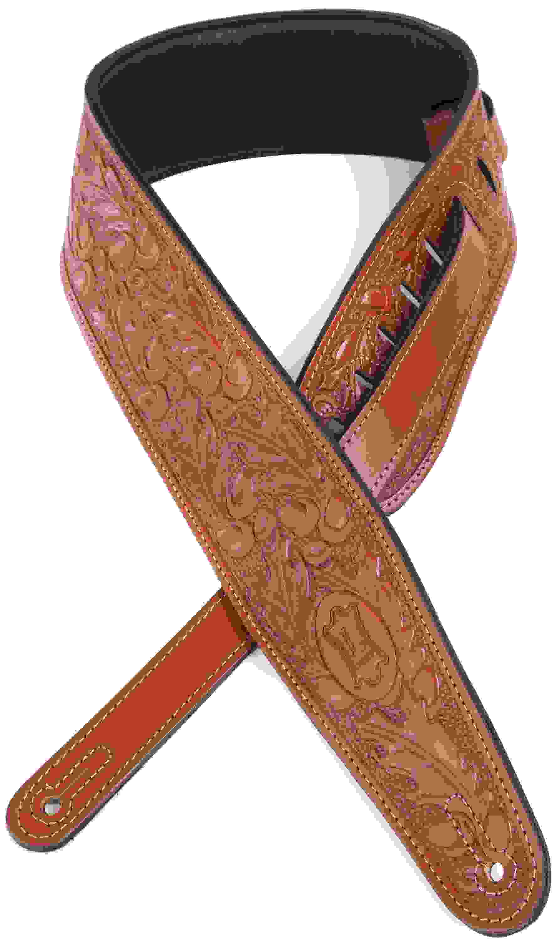 Levy's PM44T01 Leather Guitar Strap - Walnut