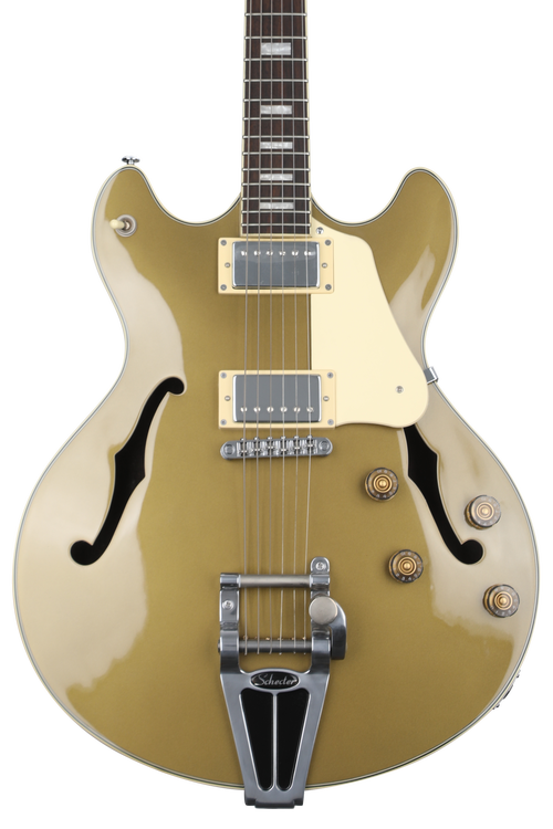 Schecter Corsair Semi-hollowbody Electric Guitar - Gold Top