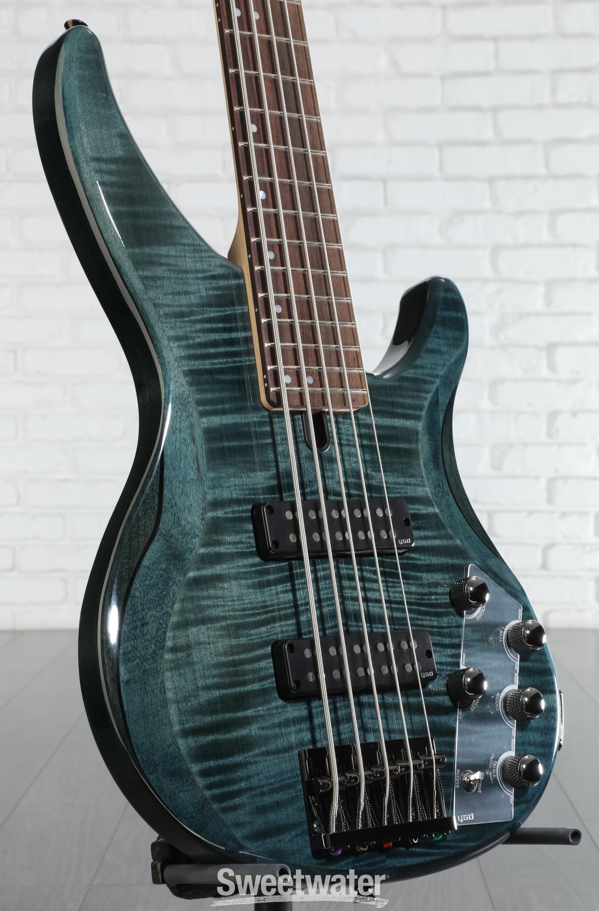 Yamaha TRBX605FM 5-string Bass Guitar - Indigo Blue | Sweetwater