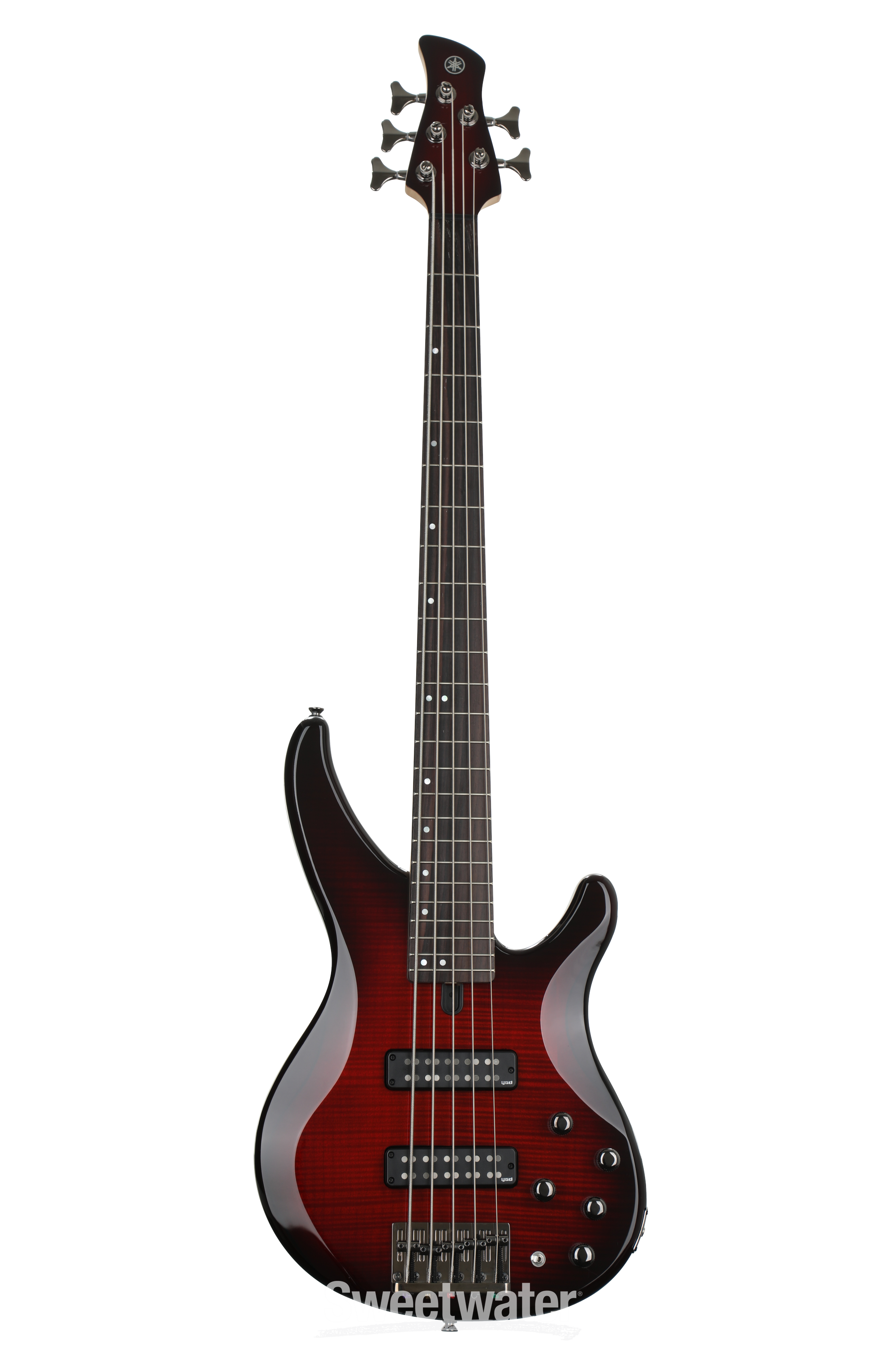 Yamaha TRBX605FM Bass Guitar - Dark Red Burst