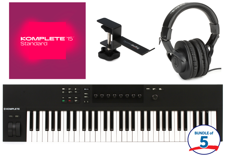 Native Instruments Komplete Kontrol A61 Smart Keyboard Controller and  Komplete Standard Educational Lab Bundle | Sweetwater