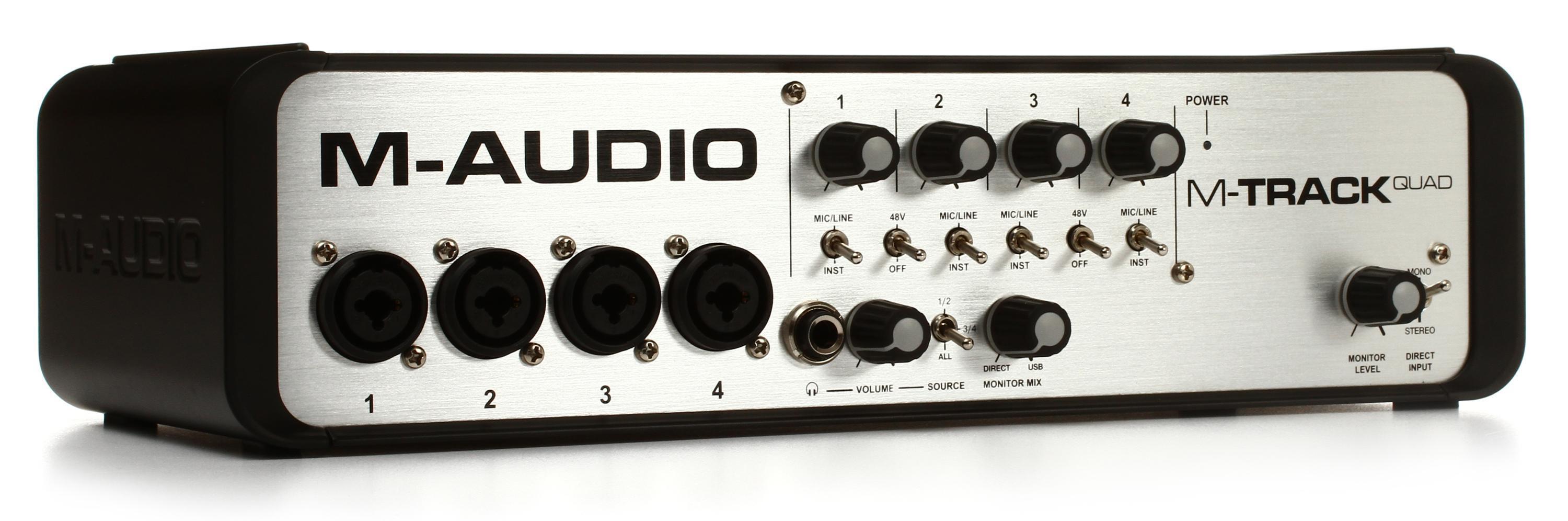 M-AUDIO M-TRACK QUAD   オーディオインターフェース M-Audio M-Track Quad MTRACKQUAD 24 Bit 4 Channel USB MIDI