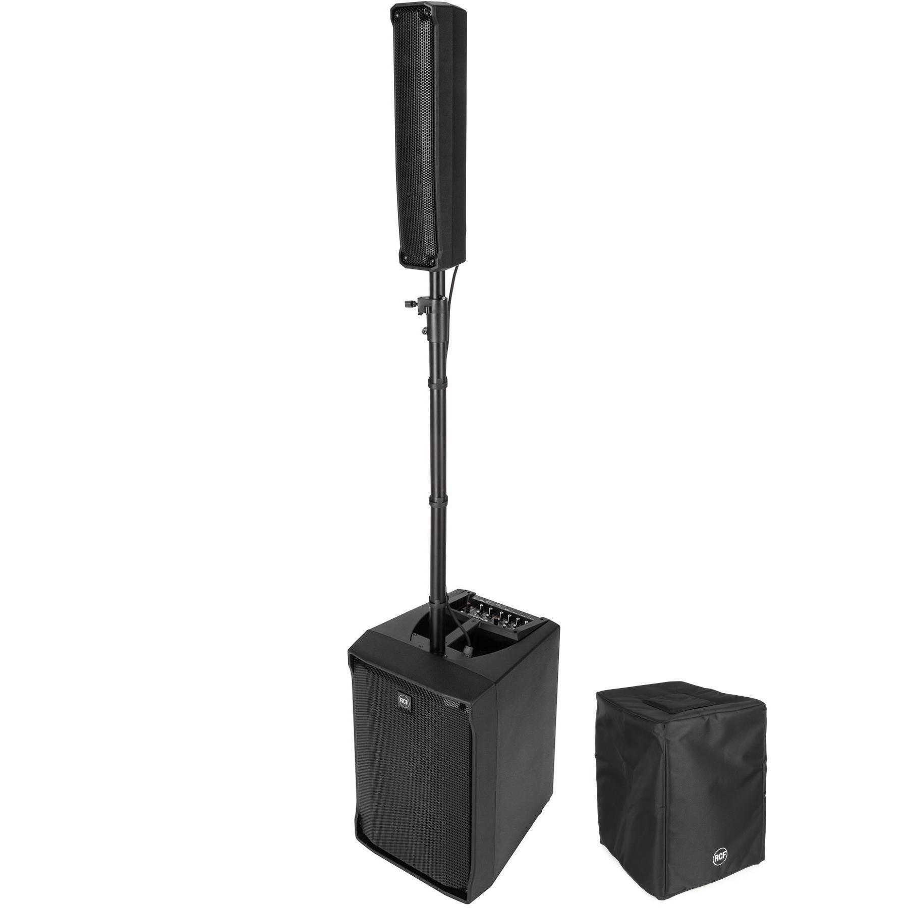 Photo of RCF EVOX JMix8 Active Portable PA System and Protective Cover