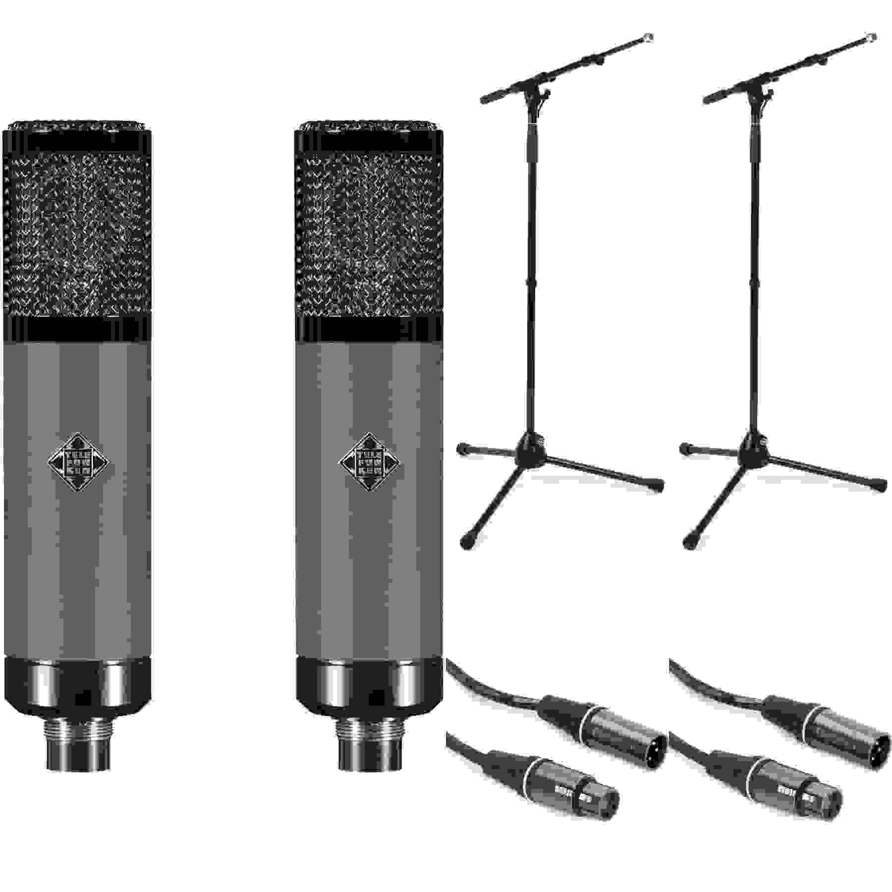 Telefunken TF51 Large-diaphragm Tube Condenser Microphone with Stands ...