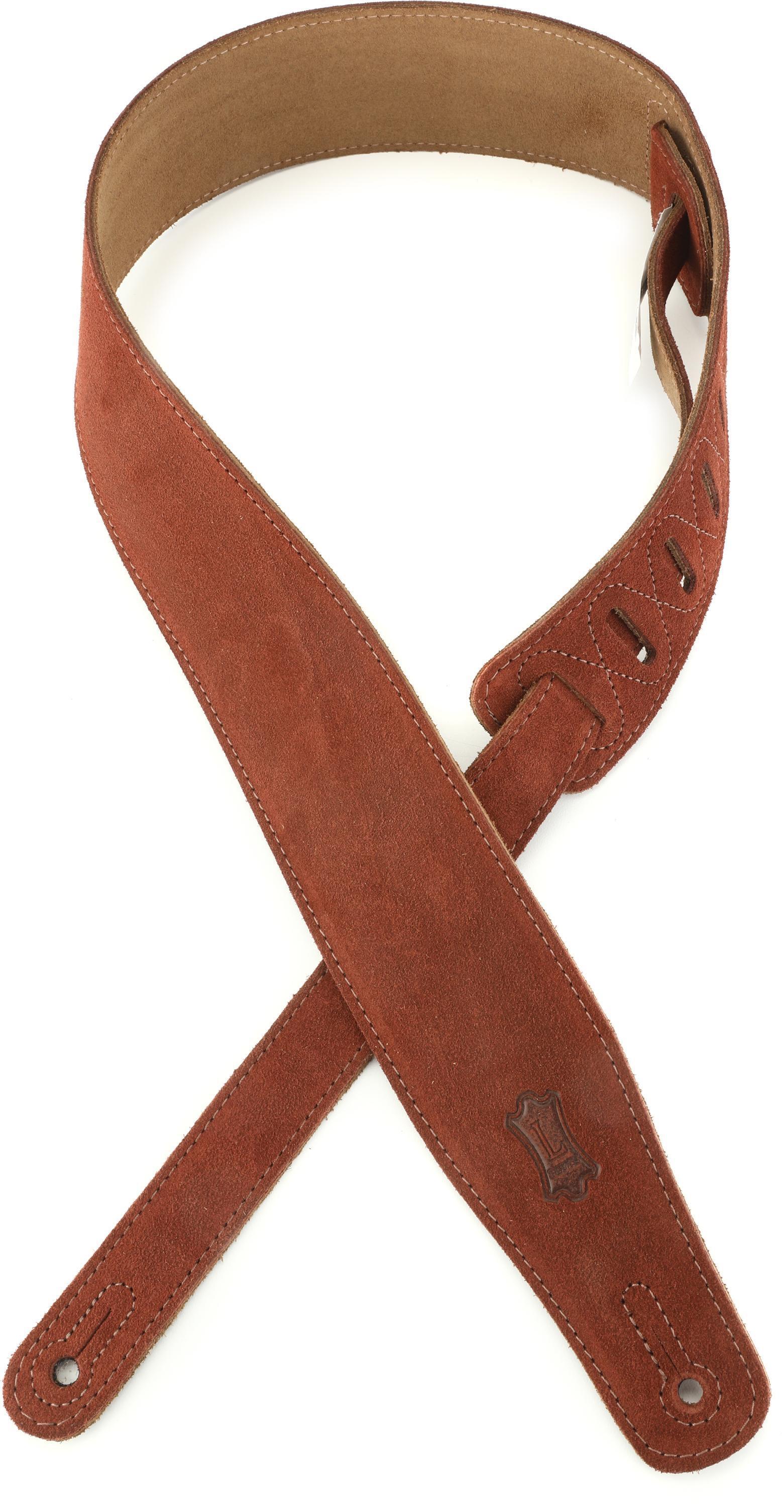 Levy's MS26 2.5-inch Brushed Suede Guitar Strap - Rust