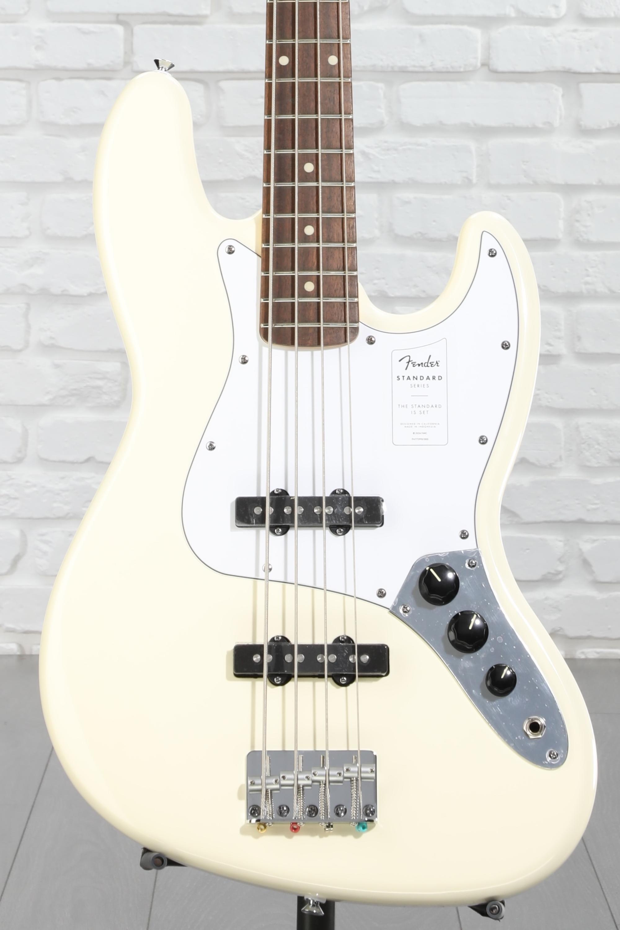 Fender Standard Jazz Bass - Olympic White, Laurel Fingerboard