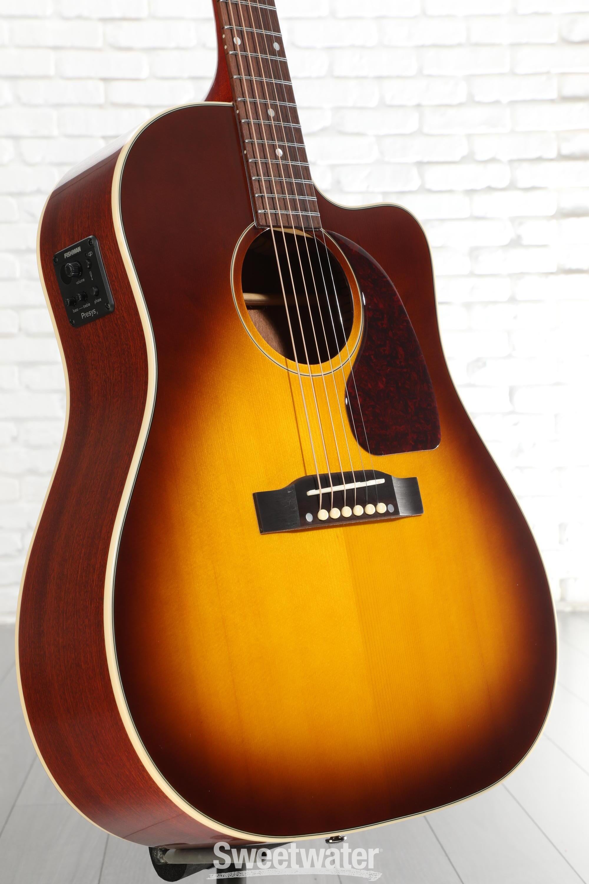 Photo of Epiphone Inspired by Gibson J-45 Standard EC Acoustic-electric Guitar - Honeyburst