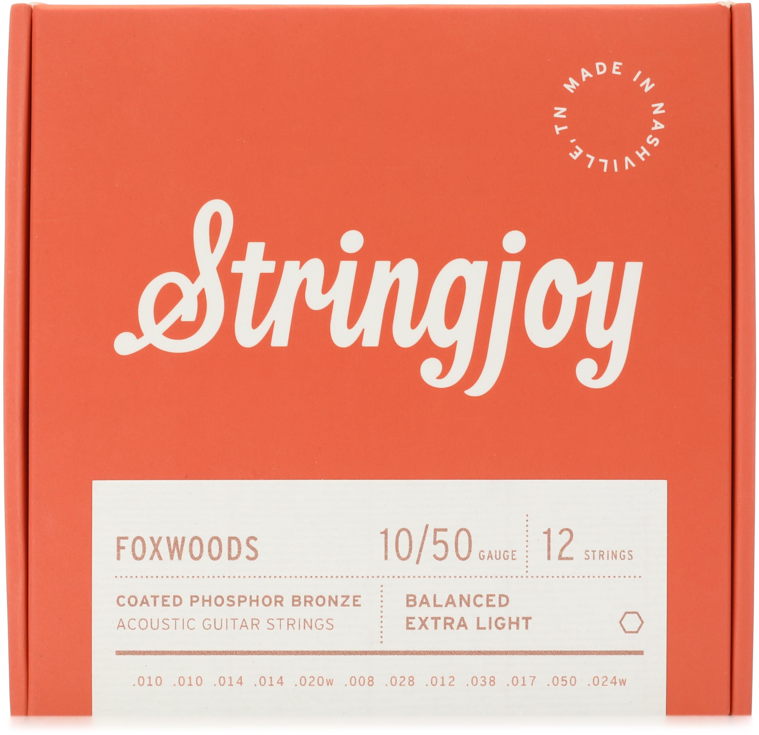 Photo of Stringjoy Foxwoods Coated Phosphor Bronze 12-string Acoustic Guitar Strings - Extra Light Gauge (.010 - .050)