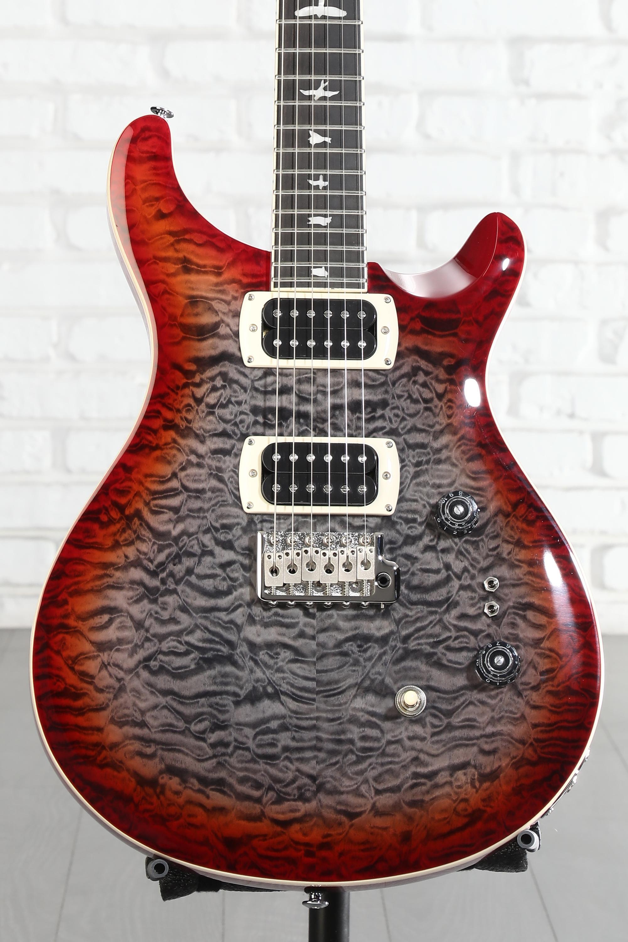 PRS SE Custom 24-08 Quilt Electric Guitar - Charcoal Cherry Burst